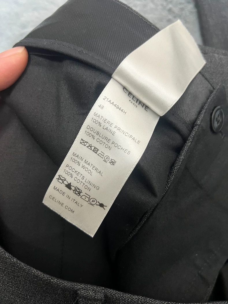 Celine Celine size US 48 Black and Grey Wool Pencil Trousers for Size US 32 / EU 48 - 5 Thumbnail