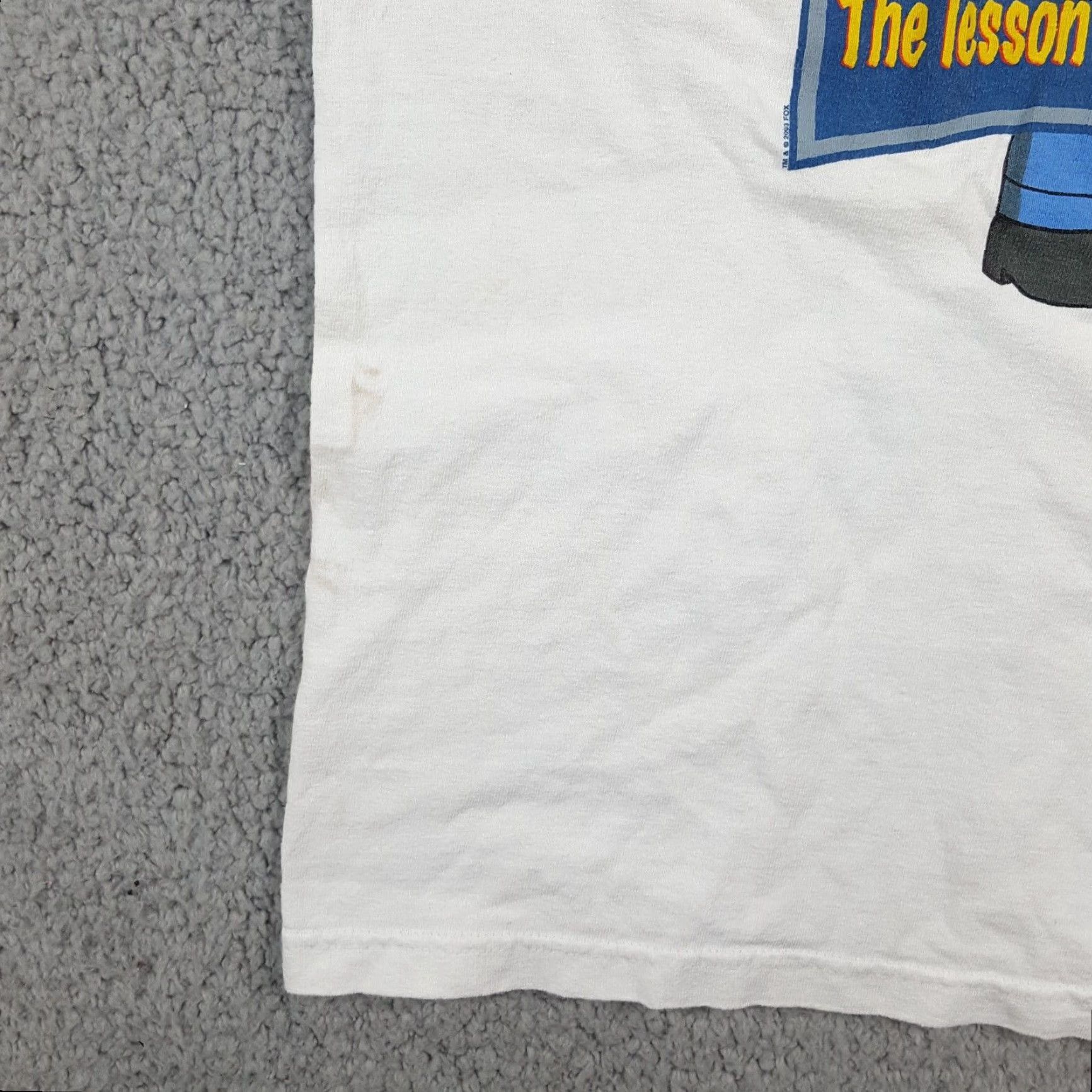 Fruit Of The Loom VINTAGE Fruit of the Loom The Simpsons Homer Fail T-Shirt Size Small White 90s Retro Cartoon Mens Size US S / EU 44-46 / 1 - 4 Thumbnail