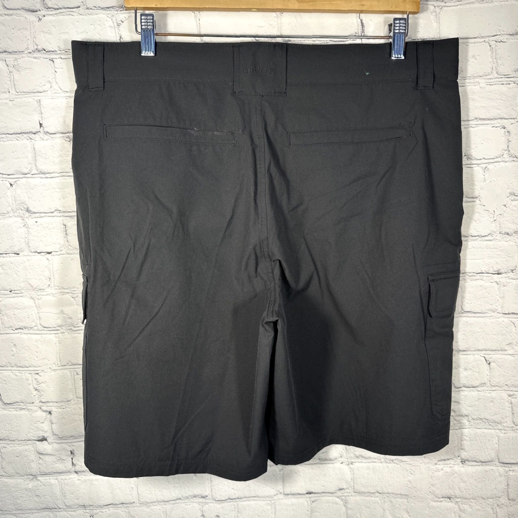 Orvis Orvis Cargo Shorts Mens 36 Black 9” Inseam 9" Cargo Pocket Lightweight Microfiber Nylon Spandex Regular Fit Vintage: No Size US 36 / EU 52 - 5 Thumbnail