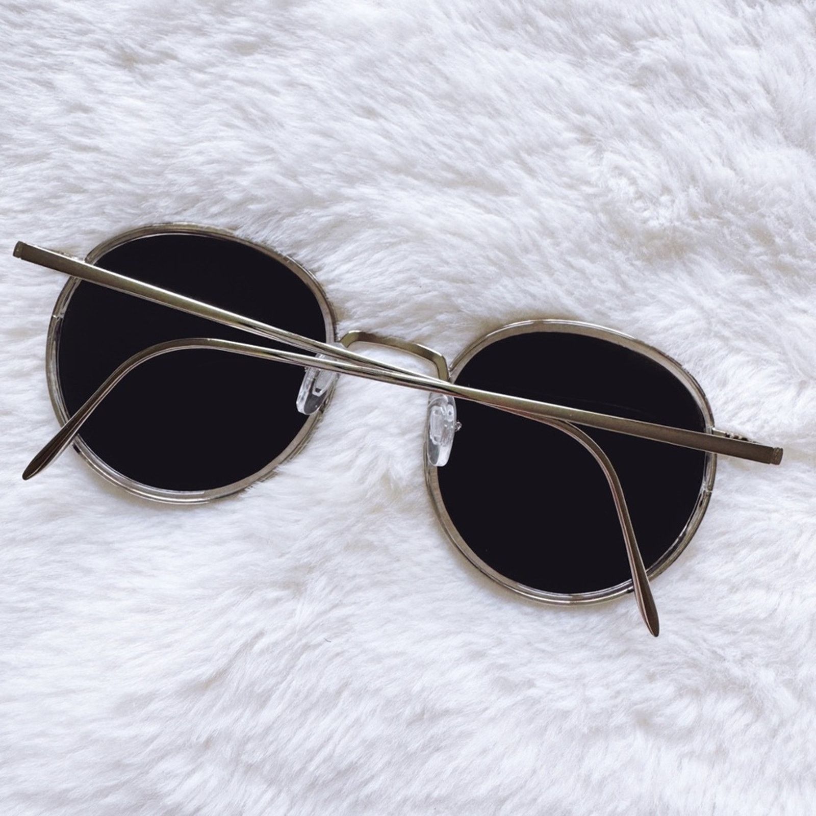 Other Dean Black w/ Silver Rims Round Sunglasses Size ONE SIZE - 13 Thumbnail