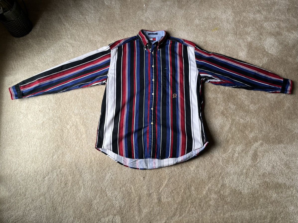 Tommy Hilfiger × Vintage Vintage 90s Tommy Hilfiger shirt Size US L / EU 52-54 / 3 - 1 Thumbnail