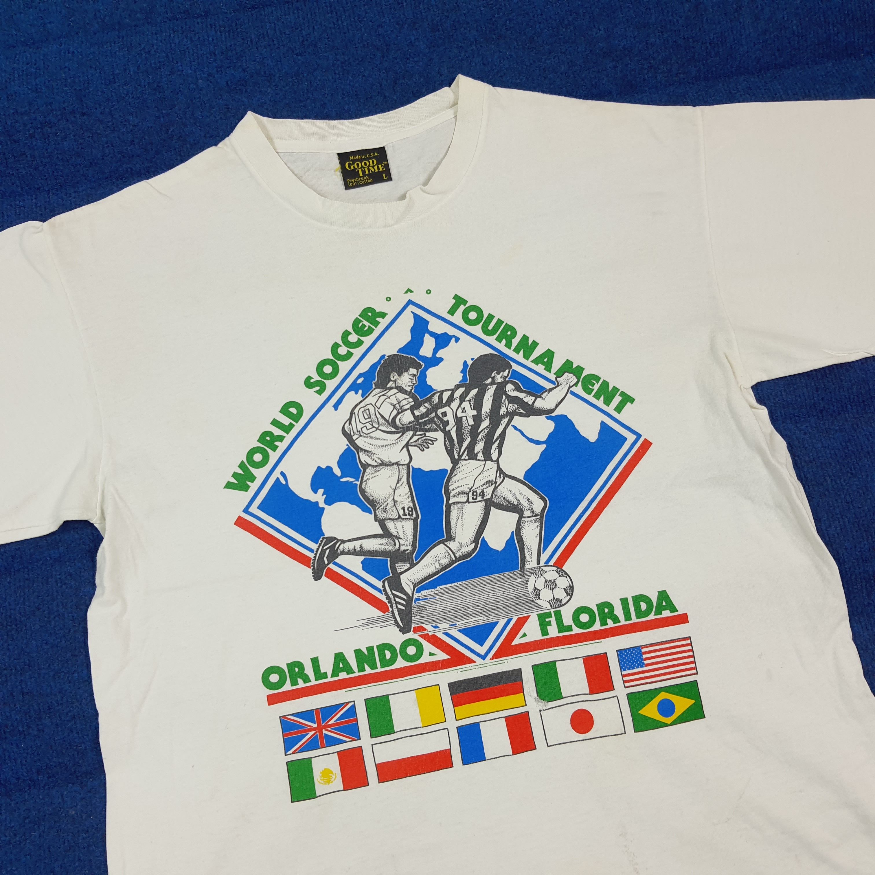 Vintage Vintage 90s World Soccer Orlando Tournament Tshirt C299N43 Size US L / EU 52-54 / 3 - 2 Thumbnail