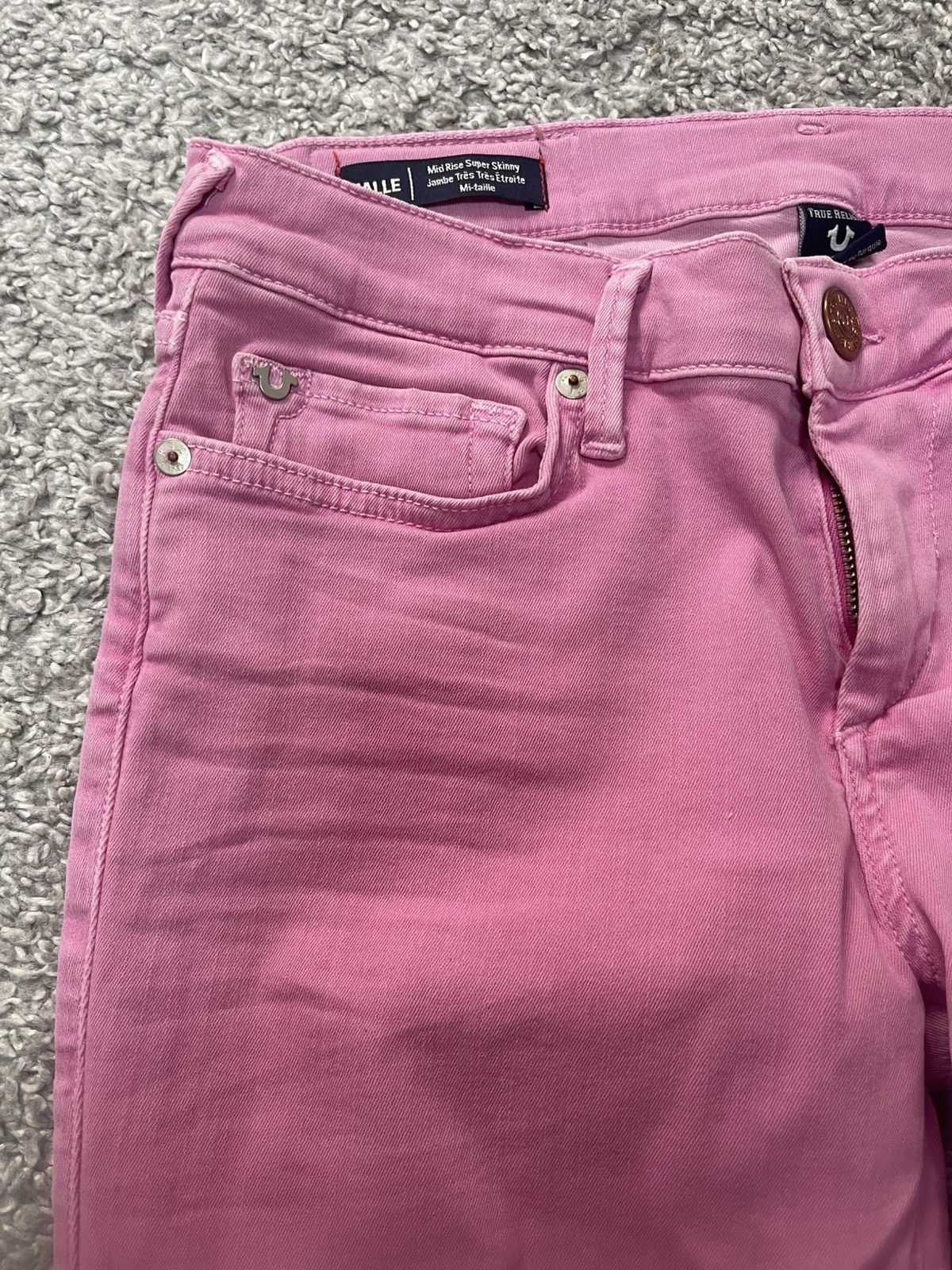 True Religion True Religion Halle Mid Rise Super Skinny NEW Pink size 27 Size 26" / US 2 / IT 38 - 7 Thumbnail