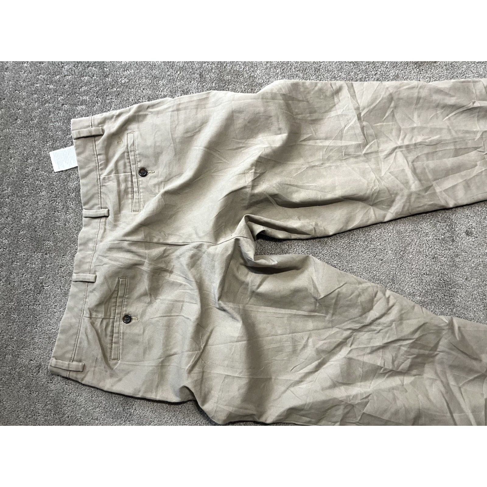 Dockers DOCKERS Classic Fit Pleated Dress Pants 38x34 Beige Solid Tan Size US 38 / EU 54 - 4 Thumbnail
