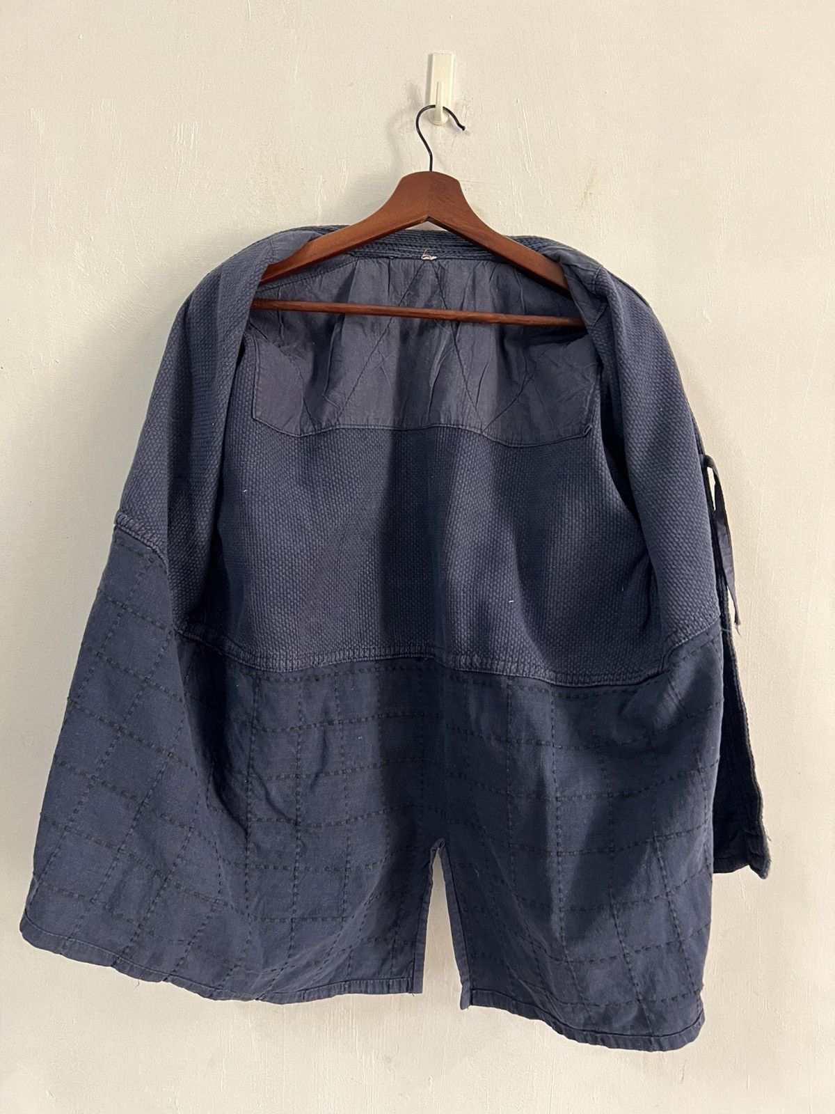 Indigo Vintage Indigo Kendo Bulldog Dyed Boro Patchwork Kimono Size US L / EU 52-54 / 3 - 11 Thumbnail