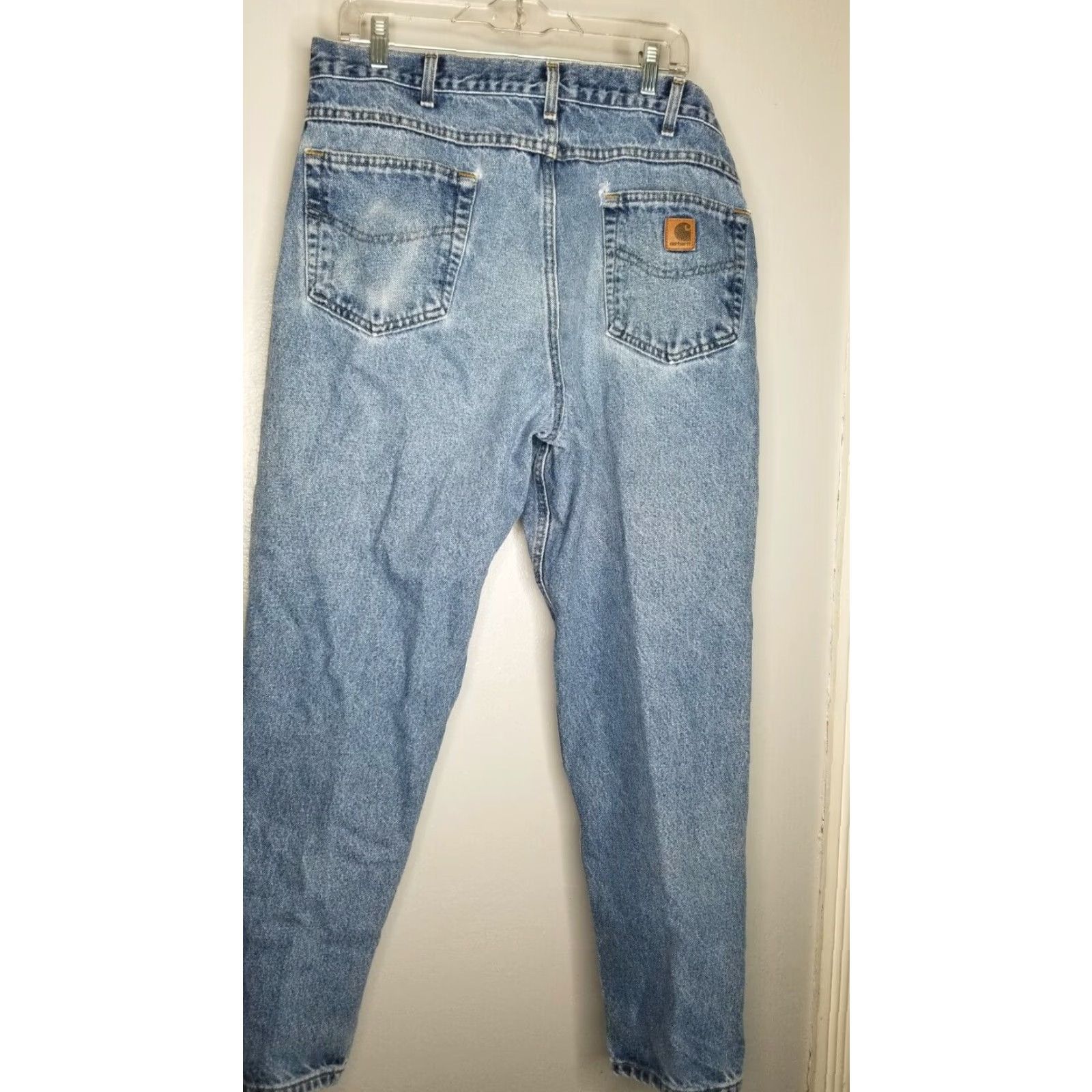 Carhartt Carhartt Jeans Mens 38x30 Denim Blue Distressed Traditional Fit 5-Pocket Size US 36 / EU 52 - 2 Thumbnail