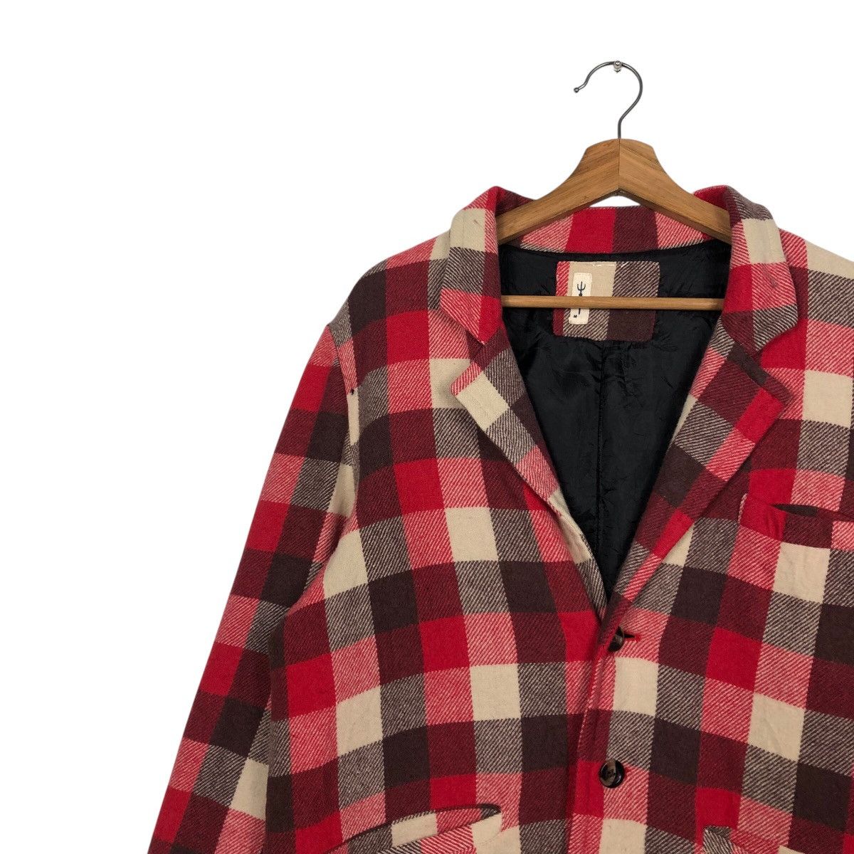 Flannel × Japanese Brand × Vintage 📌Vintage Chore Work Jacket Hikari Shoji Tartan Issey Miyake Size US M / EU 48-50 / 2 - 6 Thumbnail