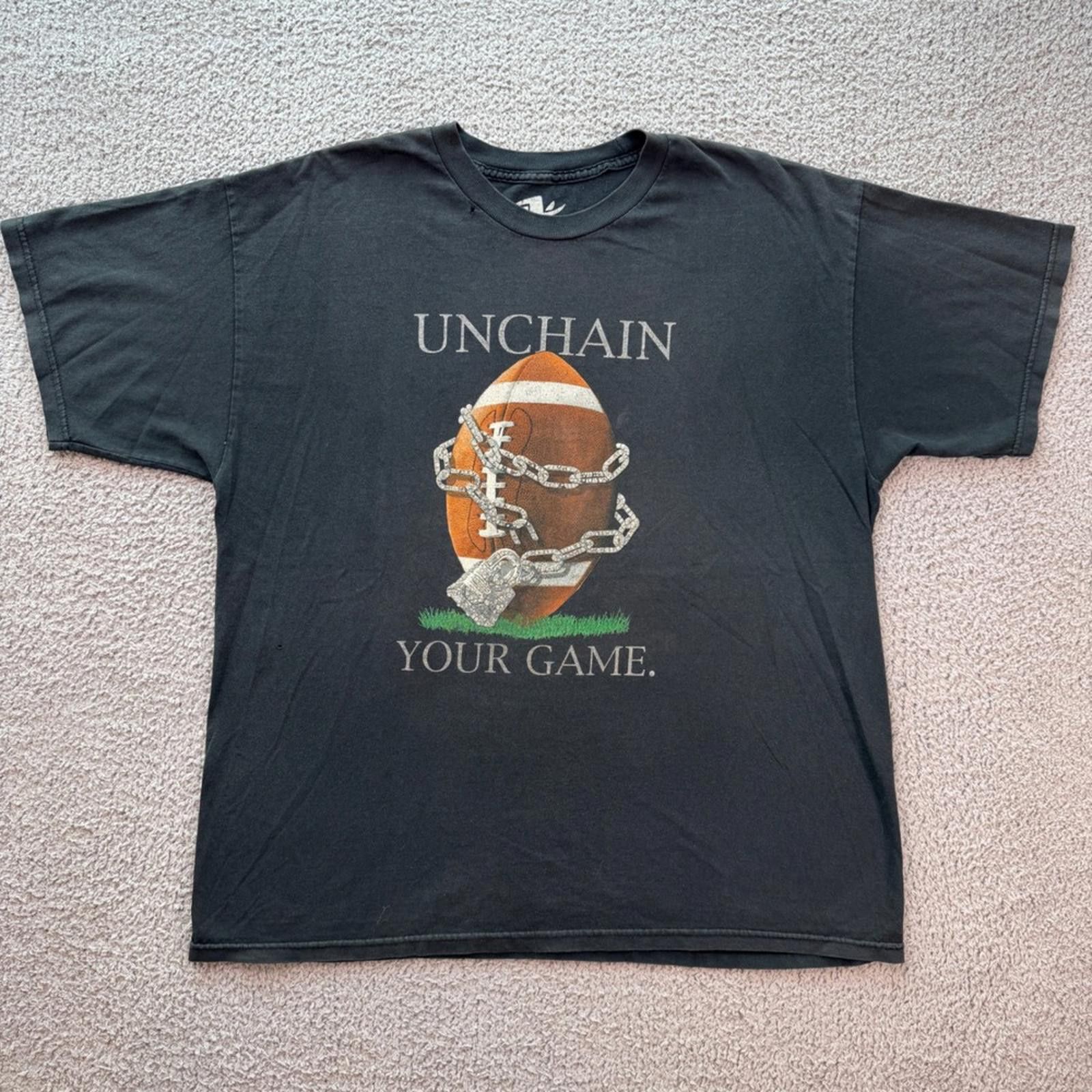 Athletic Works Vintage Russell Athletic Unchain Your Game Football Graphic Size US XL / EU 56 / 4 - 1 Thumbnail
