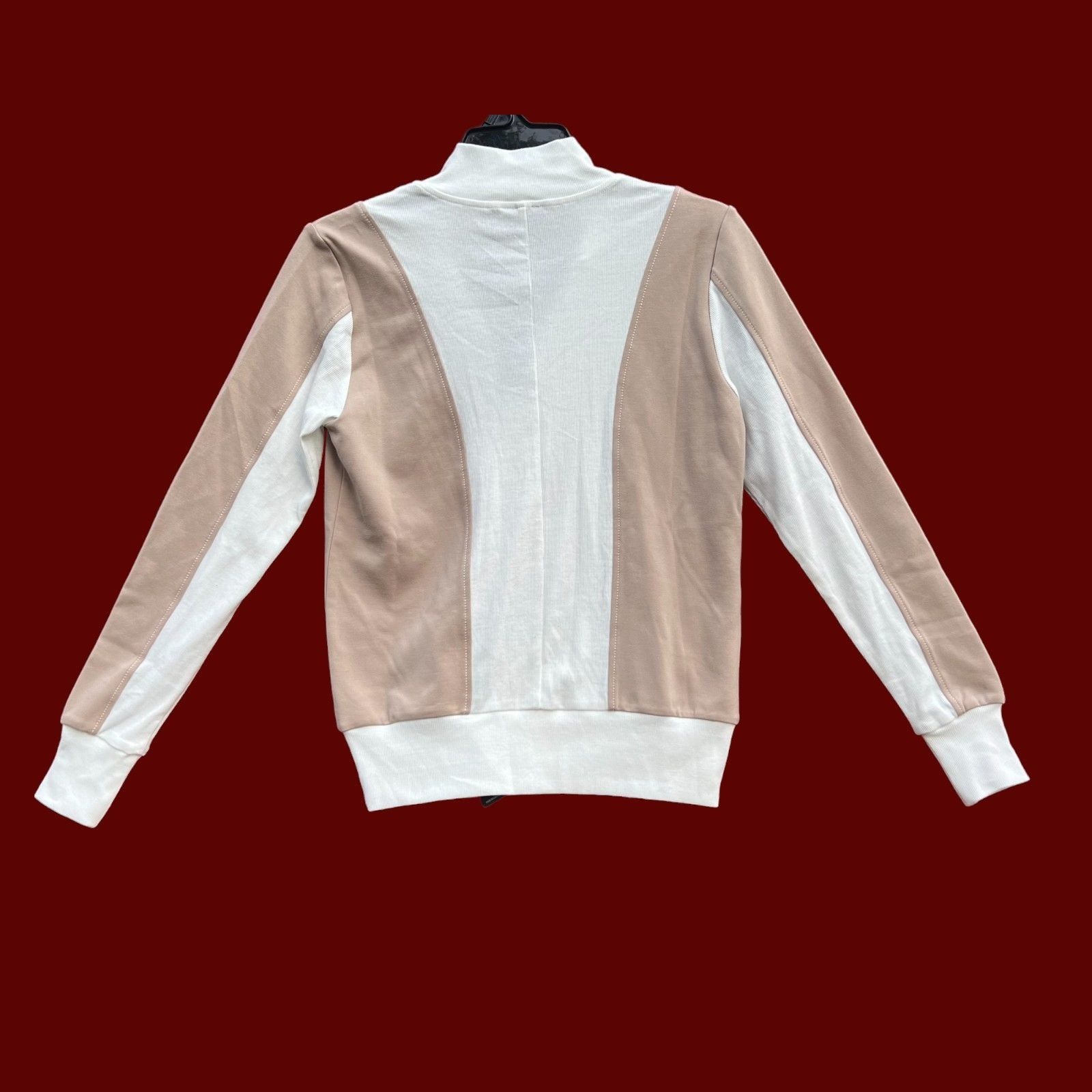 Other Double Jinx - Women's Color Block Turtleneck Sweatshirt - Be Size XS / US 0-2 / IT 36-38 - 3 Thumbnail