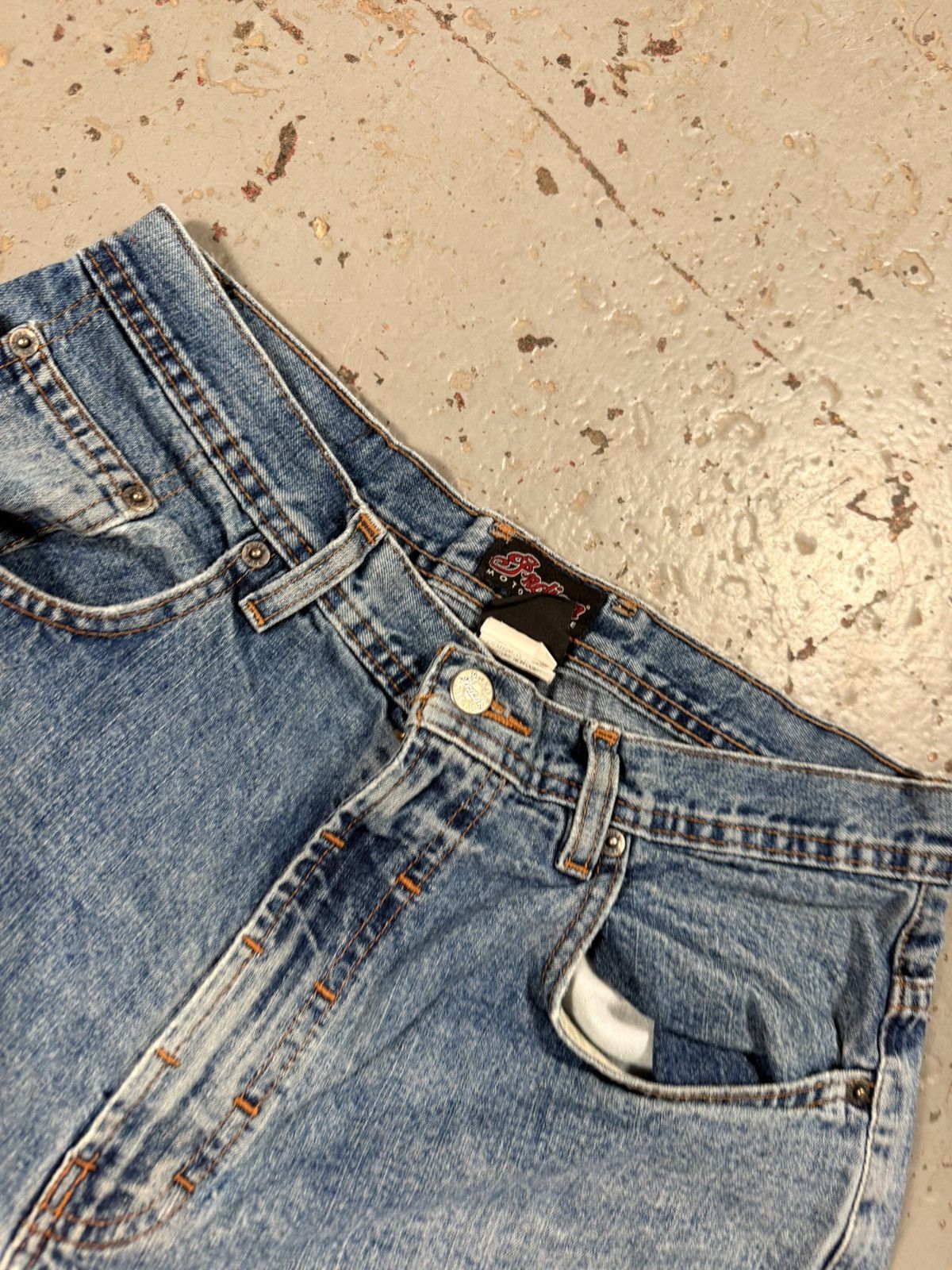 Indian Motorcycle Rare Vintage Indian Motorcycle Biker Denim Jorts Size US 32 / EU 48 - 5 Thumbnail
