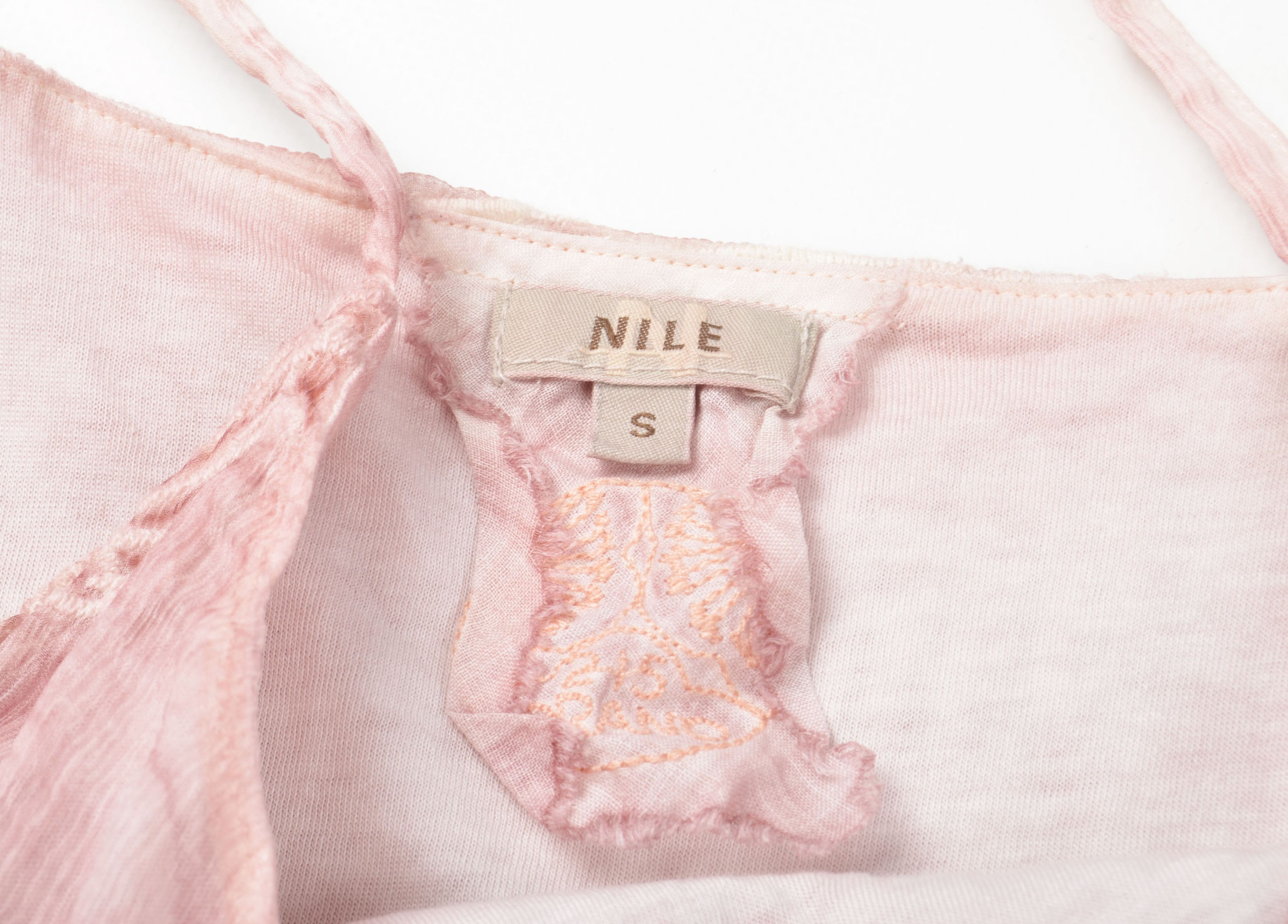 Designer Nile Atelier Y2K 2000s Fairy Silk Embroidered Cami Tank Top Size S / US 4 / IT 40 - 8 Thumbnail