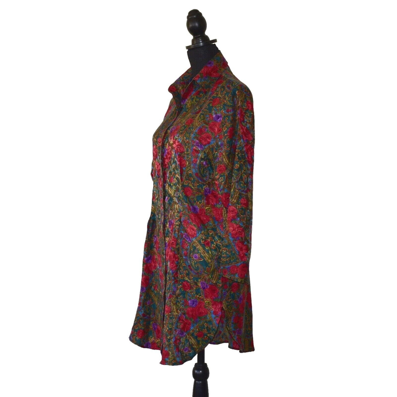 Victoria's Secret VICTORIAS SECRET VTG Gold Label Floral Paisley Silk Robe S Size S / US 4 / IT 40 - 2 Thumbnail