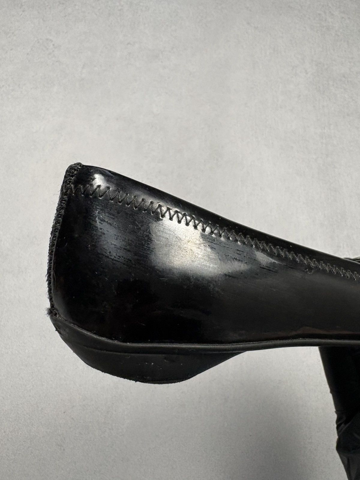 Prada Vintage Prada Black Patent Leather Flats Logo Plate Ballet Size US 7 / IT 37 - 13 Thumbnail