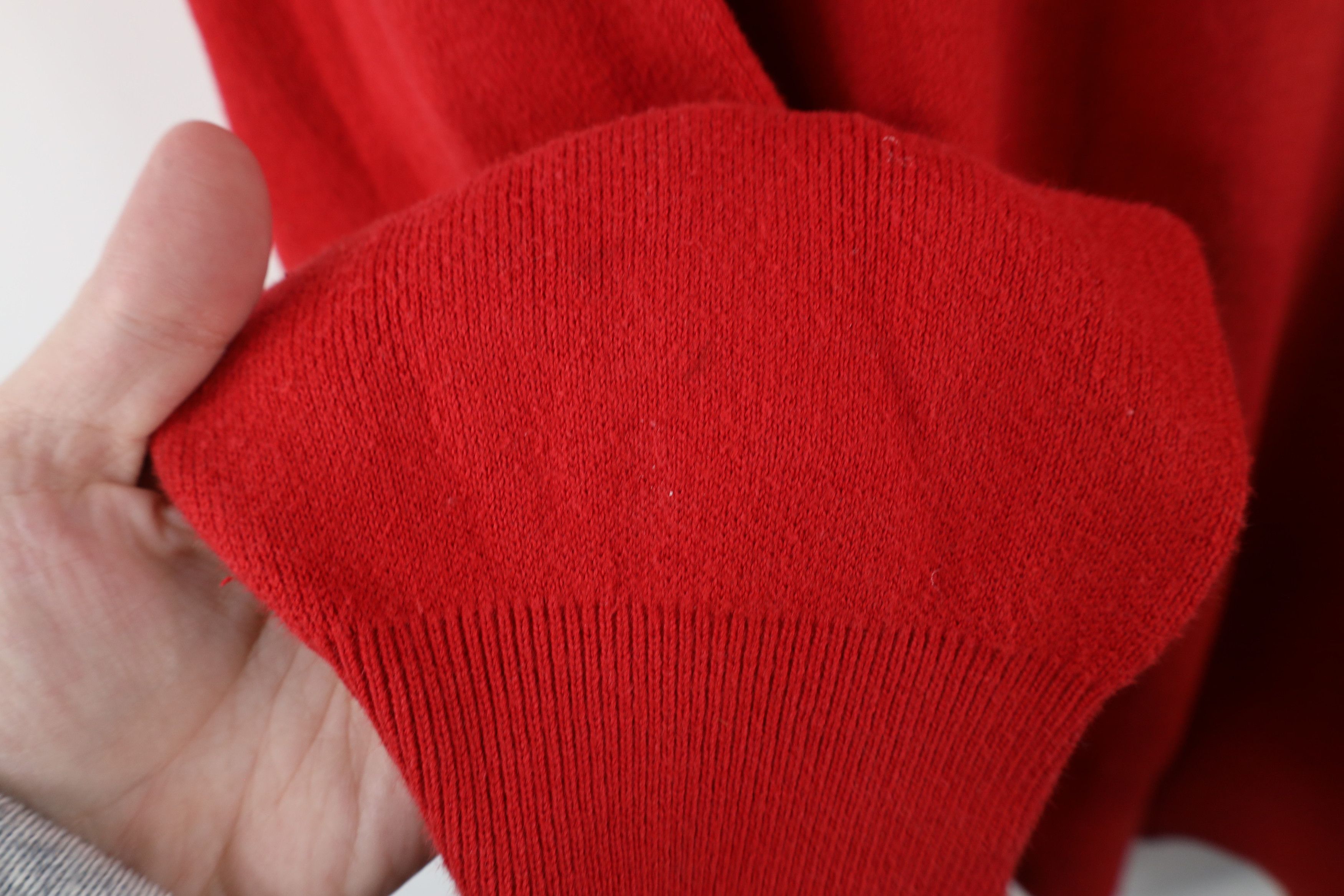 Vintage Vintage 90s Streetwear Cotton Knit Crewneck Sweater Red USA Size US XL / EU 56 / 4 - 5 Thumbnail