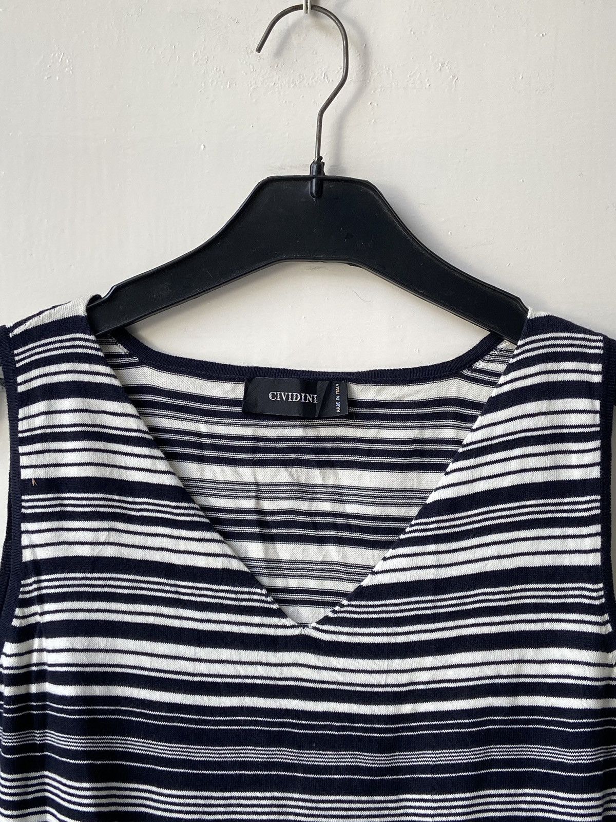 Designer CIVIDINI Striped Sleeveless T-shirt Size US XS / EU 42 / 0 - 11 Thumbnail