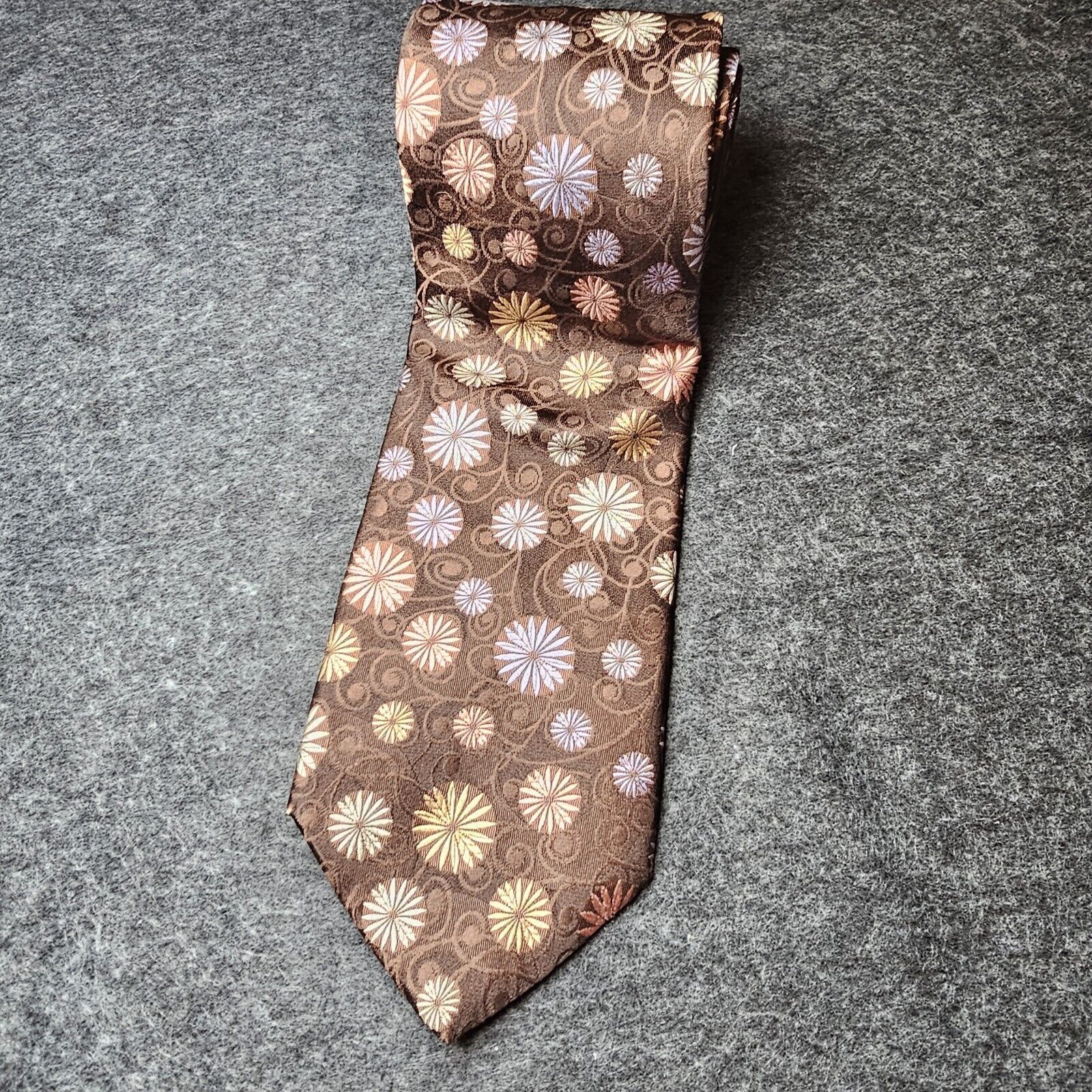 Ted Baker Ted Baker Tie Italian Silk Brown Floral Designer Luxury Size ONE SIZE - 1 Thumbnail