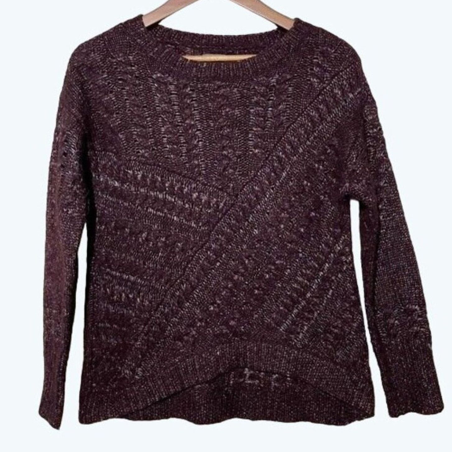 Michael Stars Michael Stars XS Marled Cable Knit Sweater Alpaca Wool Size XS / US 0-2 / IT 36-38 - 2 Thumbnail