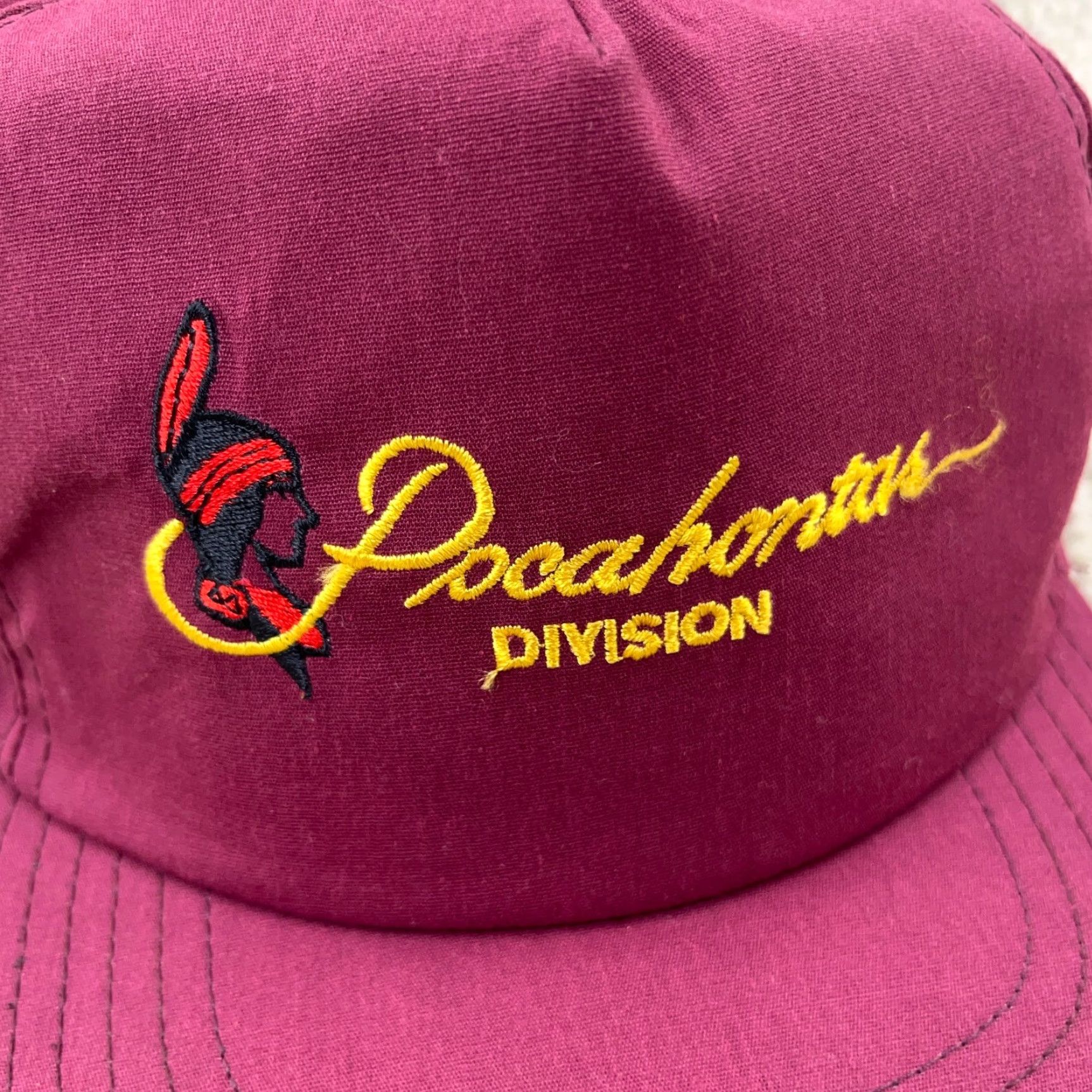 Vintage VINTAGE Norfolk Southern Trucker Hat Cap Pocahontas USA 90s Red Nylon Knit Adjustable Hat Mens Size ONE SIZE - 3 Thumbnail
