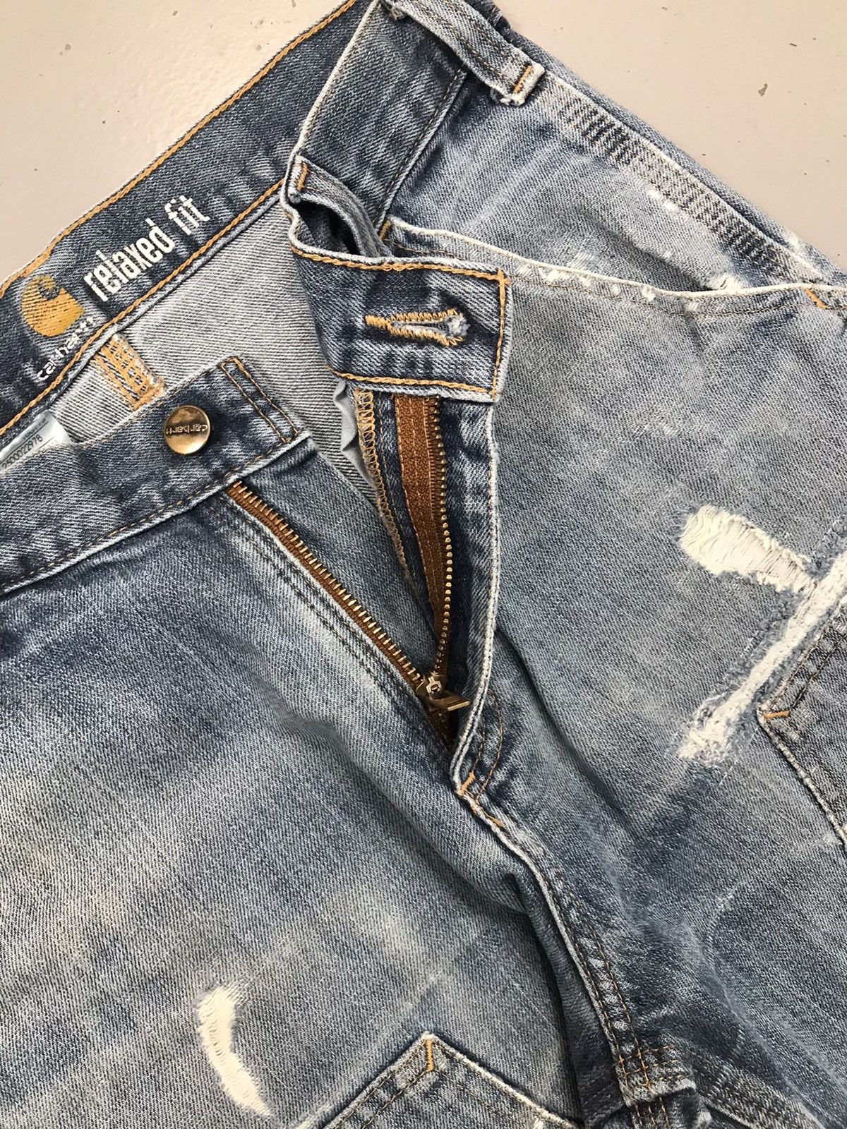 Carhartt Vintage Carhartt double knee distressed workwear denim Size US 30 / EU 46 - 10 Thumbnail