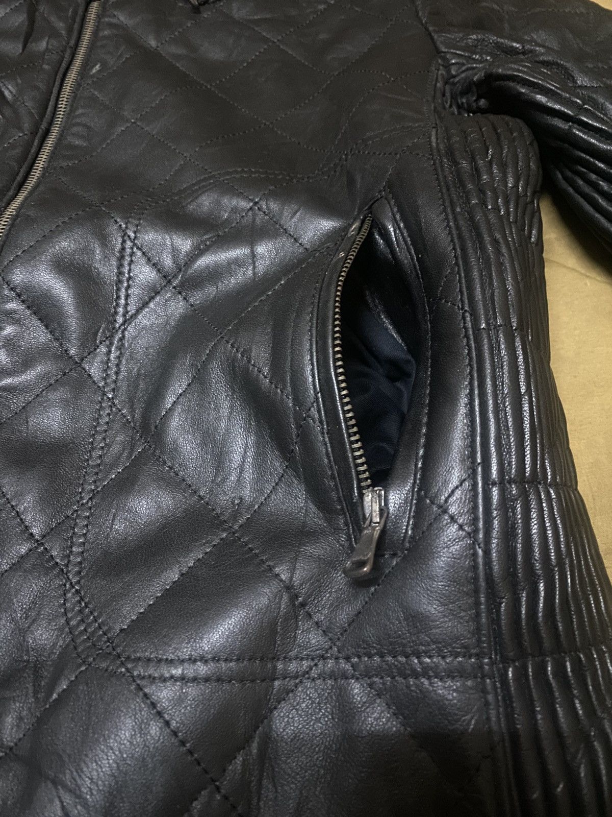 Daniele Alessandrini Danielle Alessandrini Side Pleated Bikers Leather Jacket Size US M / EU 48-50 / 2 - 6 Thumbnail