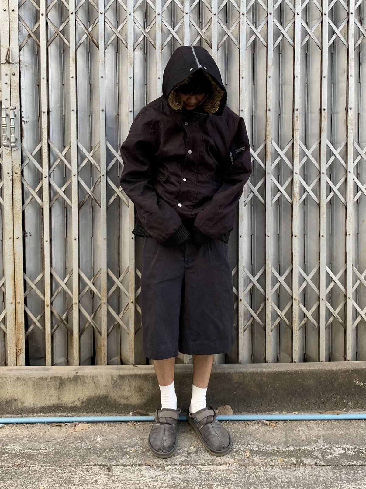 If Six Was Nine Vintage Distressed Wool Rich Fur Hoodie Jacket Size US L / EU 52-54 / 3 - 15 Thumbnail