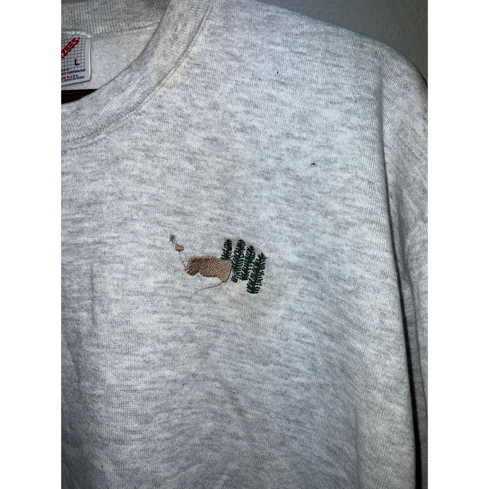 Jerzees Vintage Jerzees Sweatshirt Heather Gray Crewneck Large 90s L Size US L / EU 52-54 / 3 - 3 Thumbnail
