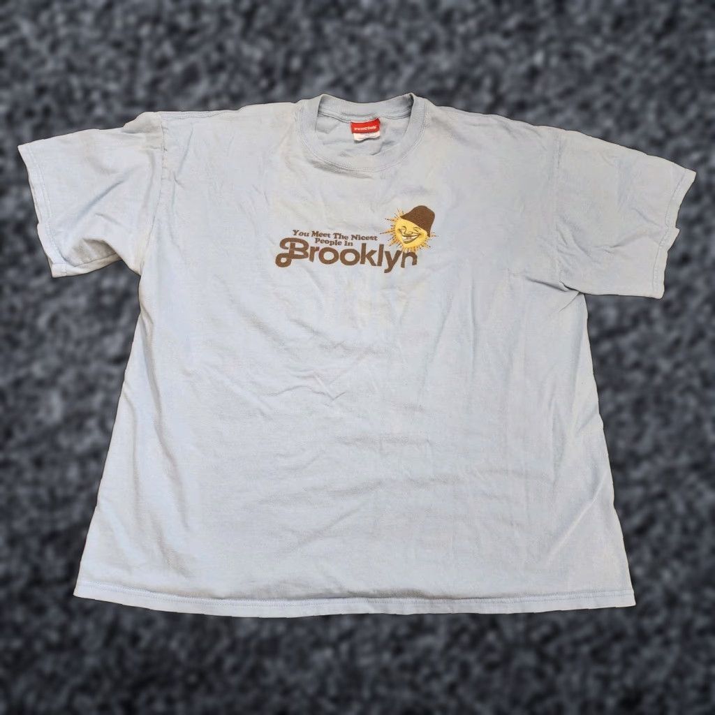 Fanci Club Vintage 90s Fan Club Brooklyn New York Funny T-Shirt Men 3XL Small Fit Cotton Blue Size US XXL / EU 58 / 5 - 1 Thumbnail