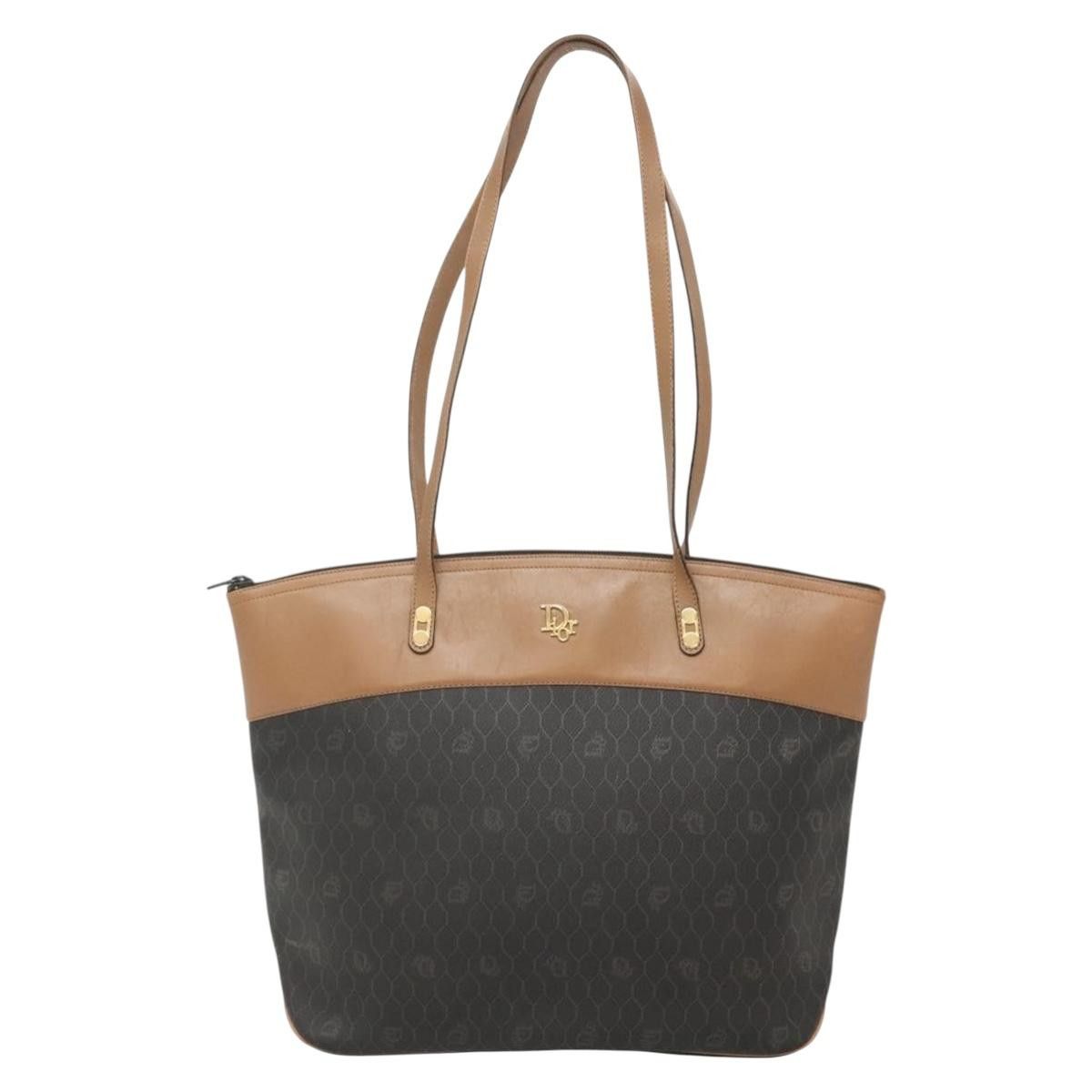 Dior DIOR Honeycomb Canvas Tote Bag Pvc Black Gold Size ONE SIZE - 2 Thumbnail