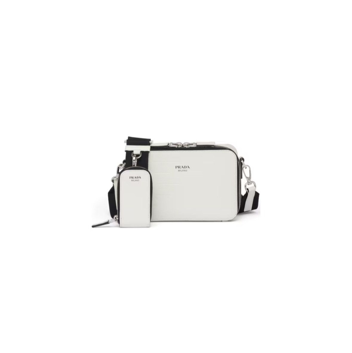 Prada PRADA Brushed Leather Bag Triangle Motif Size ONE SIZE - 1 Thumbnail