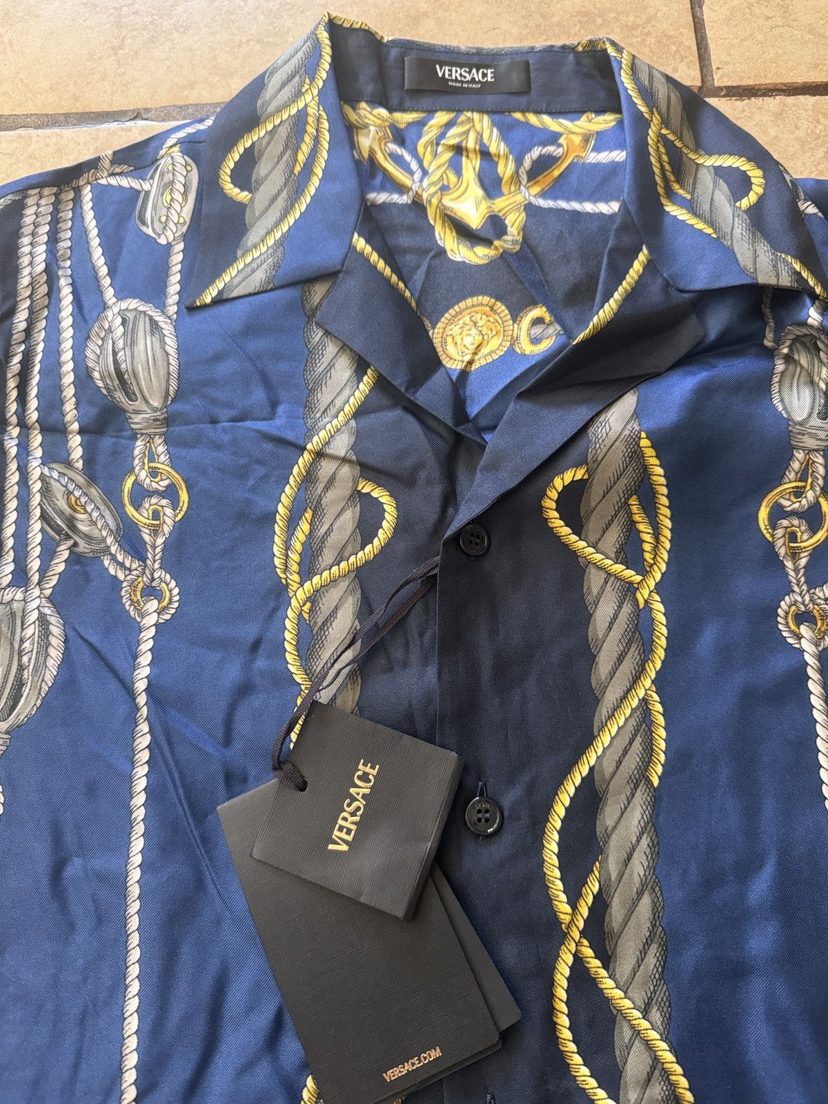 Designer × Versace VERSACE NAUTICAL PRINT SHIRT Size US M / EU 48-50 / 2 - 9 Thumbnail