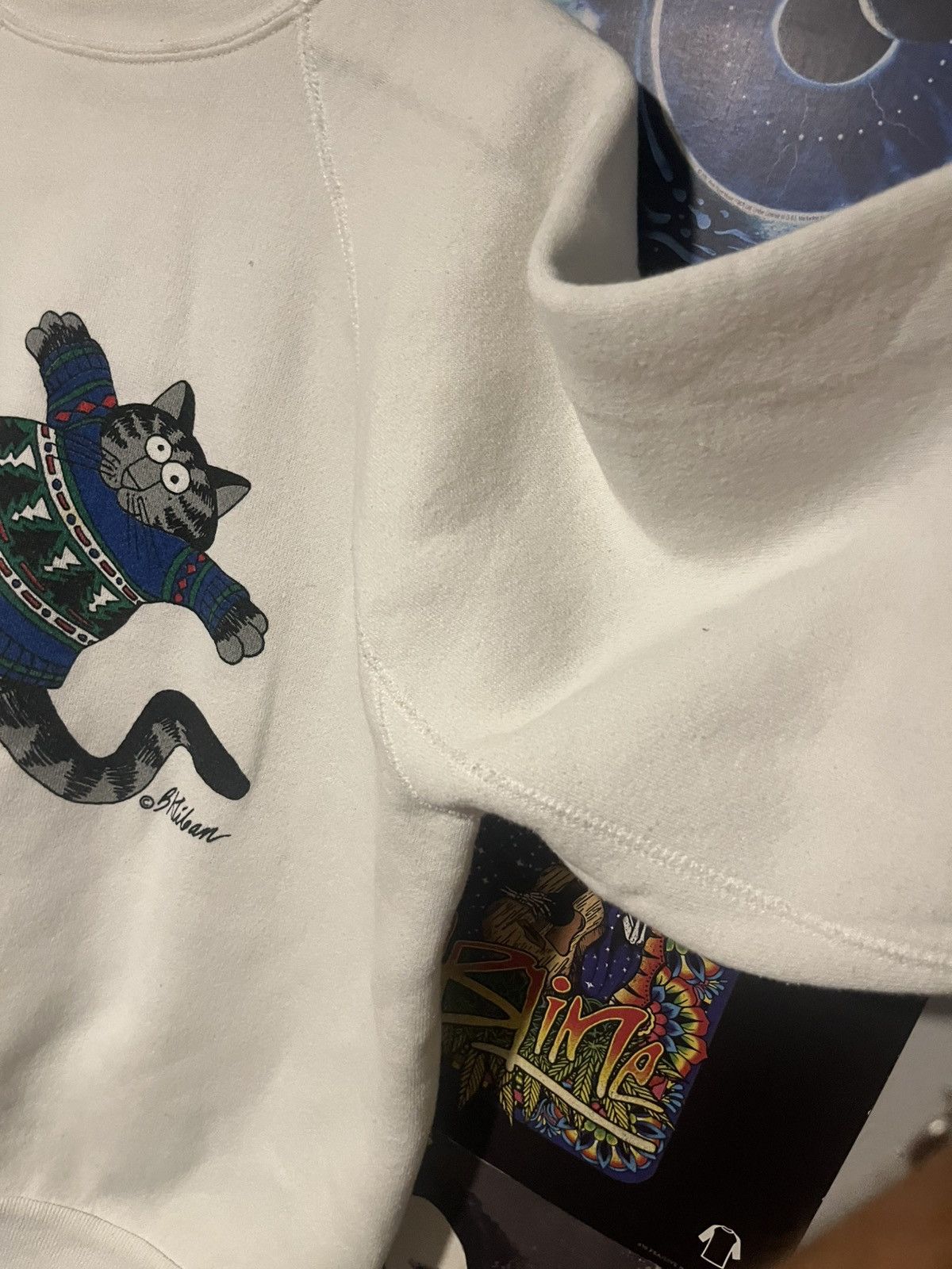 Other 80’s Crazy Shirts Double sided B Kliban Skating Cat sweater Size L / US 10 / IT 46 - 8 Thumbnail