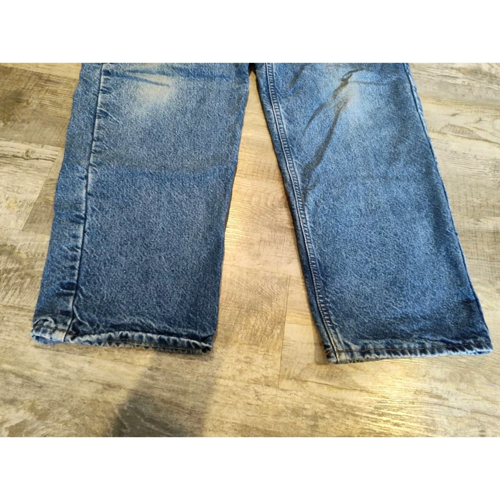 Carhartt VINTAGE Carhartt Jeans Denim Workwear B21 DST Men 40x30 Flannel Lined Distressed 5-Pocket USA, Brown/Blue Mens Size US 40 / EU 56 - 2 Thumbnail