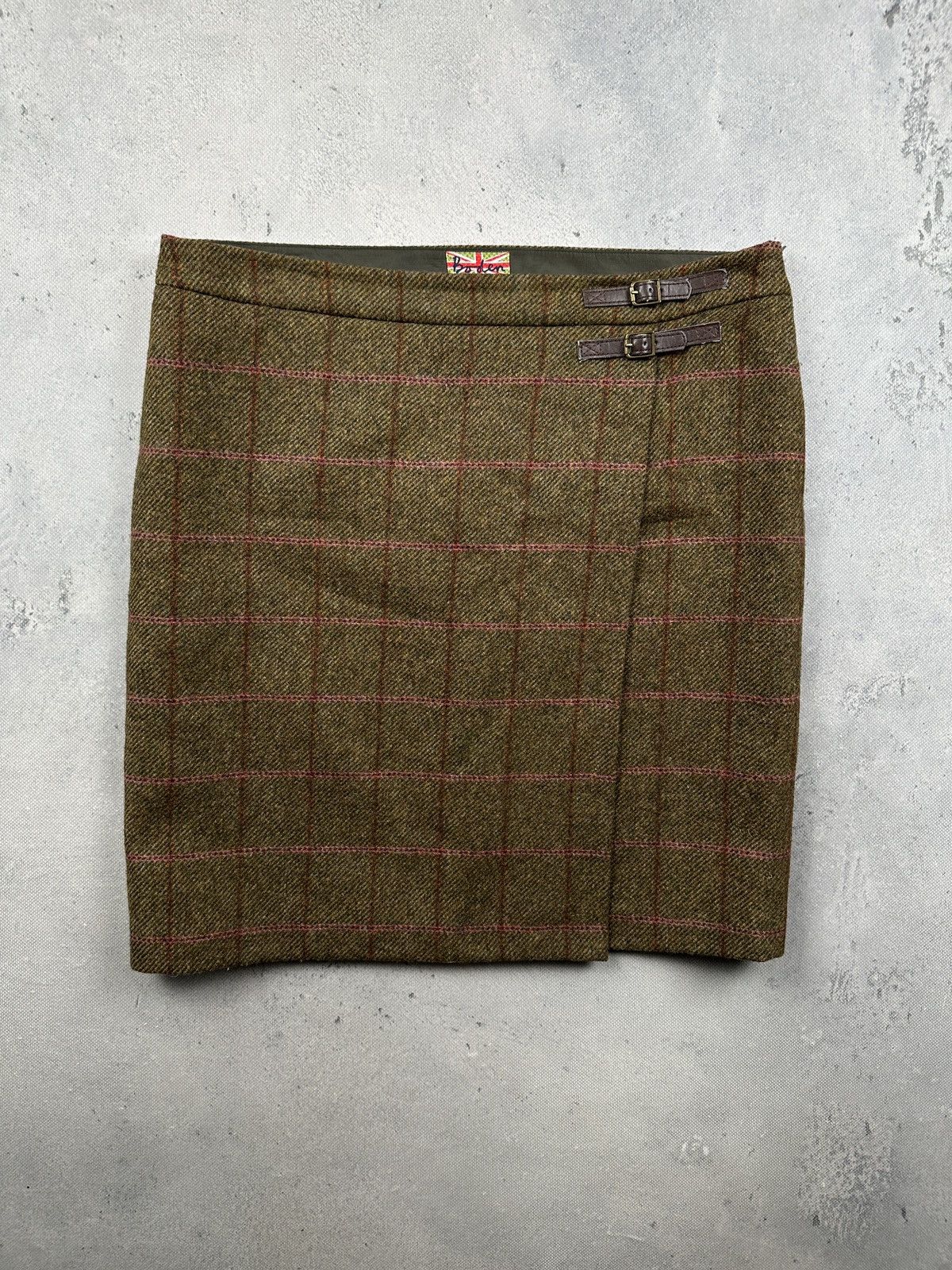 Boden Vintage Boden Moon British Tweed Wool Wrap Skirt Countrycore Size 36" / US 14 / IT 50 - 8 Thumbnail
