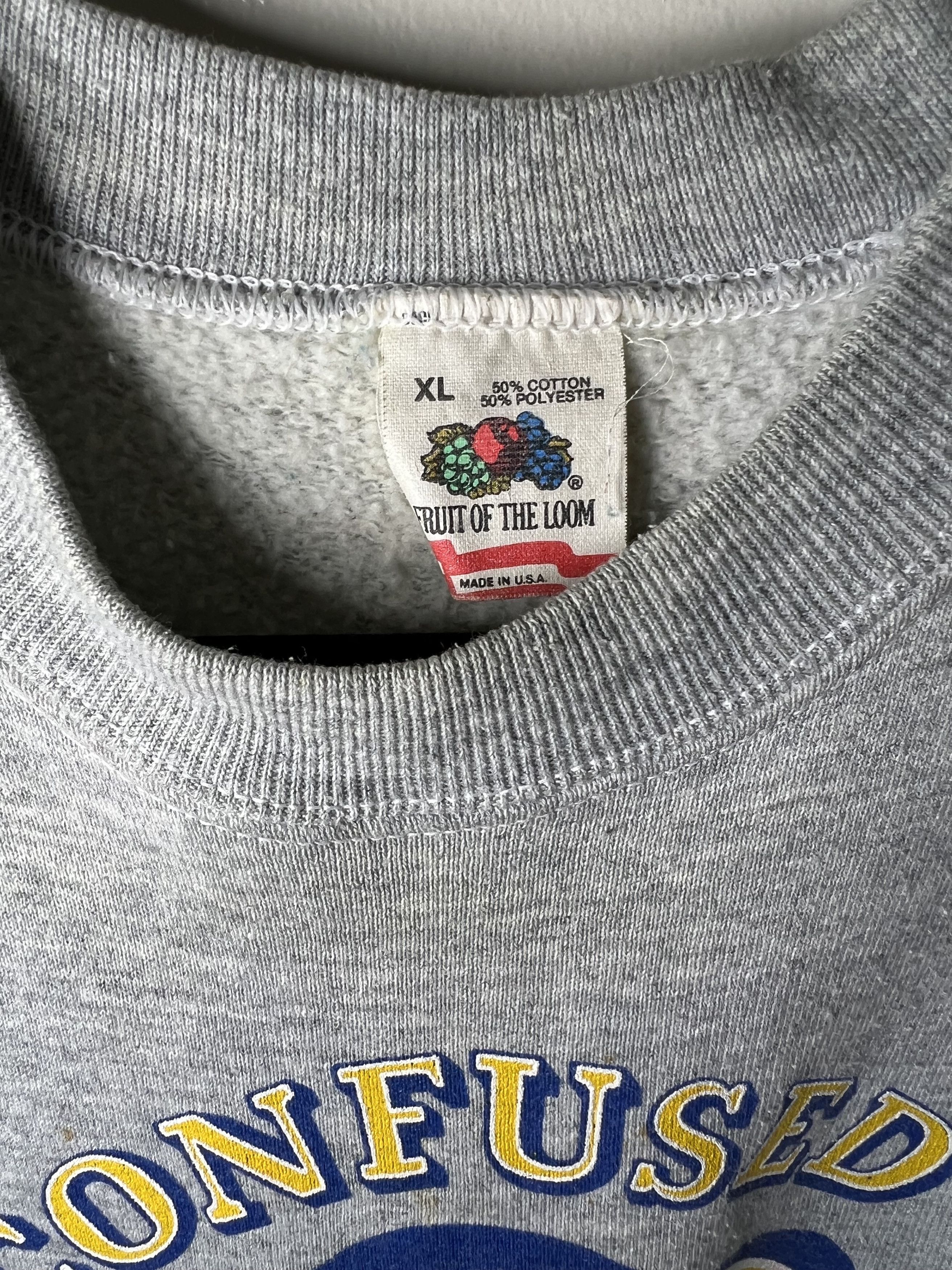 Vintage Vintage "Confused State" Collegiate Crewneck Sweatshirt Size US XL / EU 56 / 4 - 4 Thumbnail