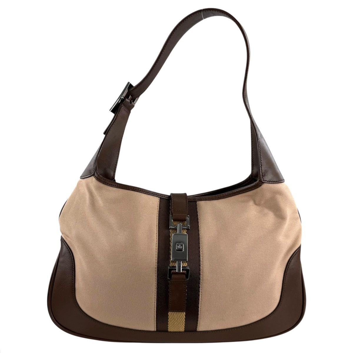 Gucci Gucci Nylon Striped Jackie Shoulder Bag Size ONE SIZE - 1 Thumbnail