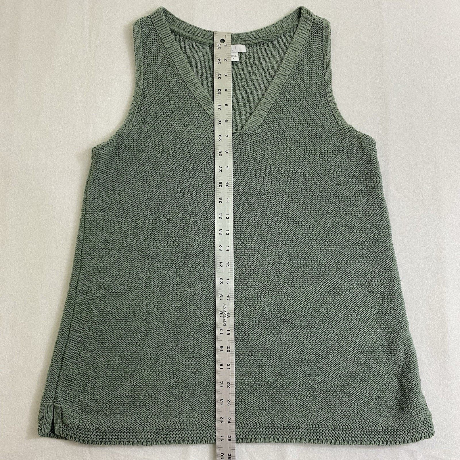 J. Jill J.Jill Marled green textured V-neck Tank Top Womens Large Size L / US 10 / IT 46 - 3 Thumbnail