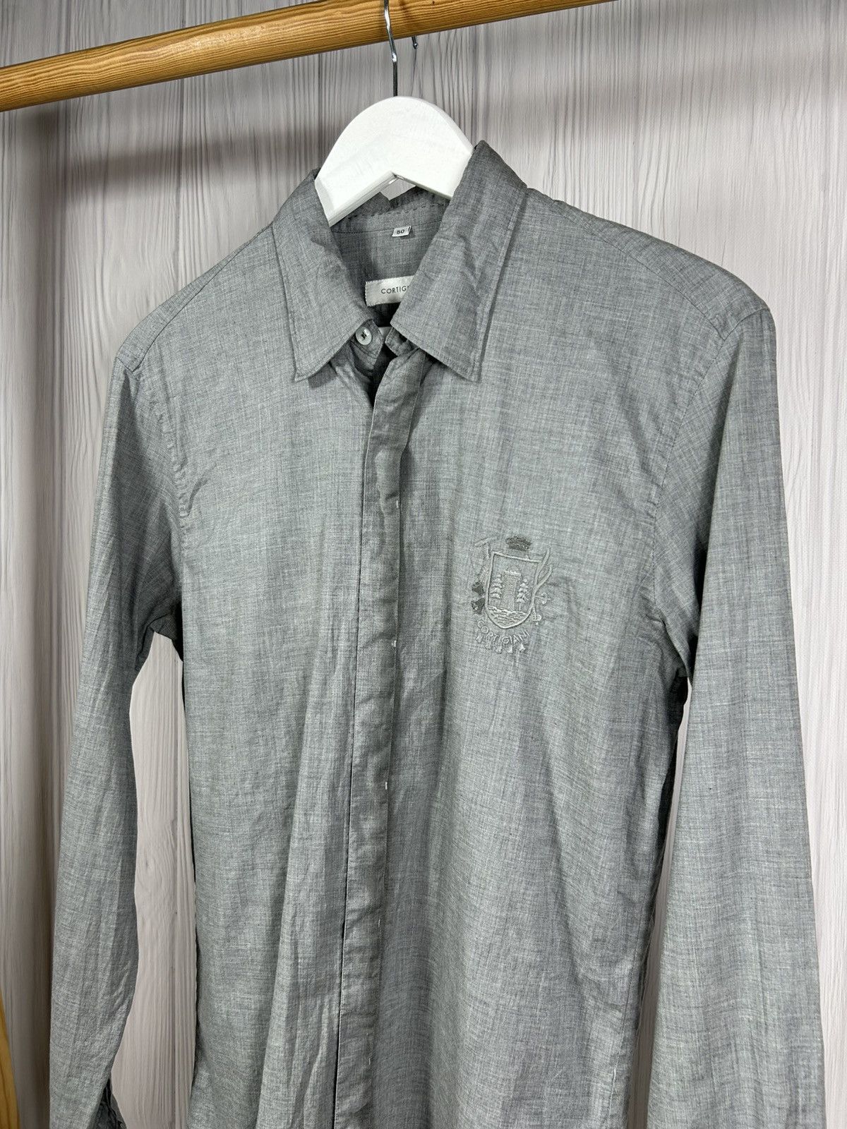 Cortigiani Rare Cortigiani Shirt Embroidered Logo Size 50 Italian Size US M / EU 48-50 / 2 - 2 Thumbnail