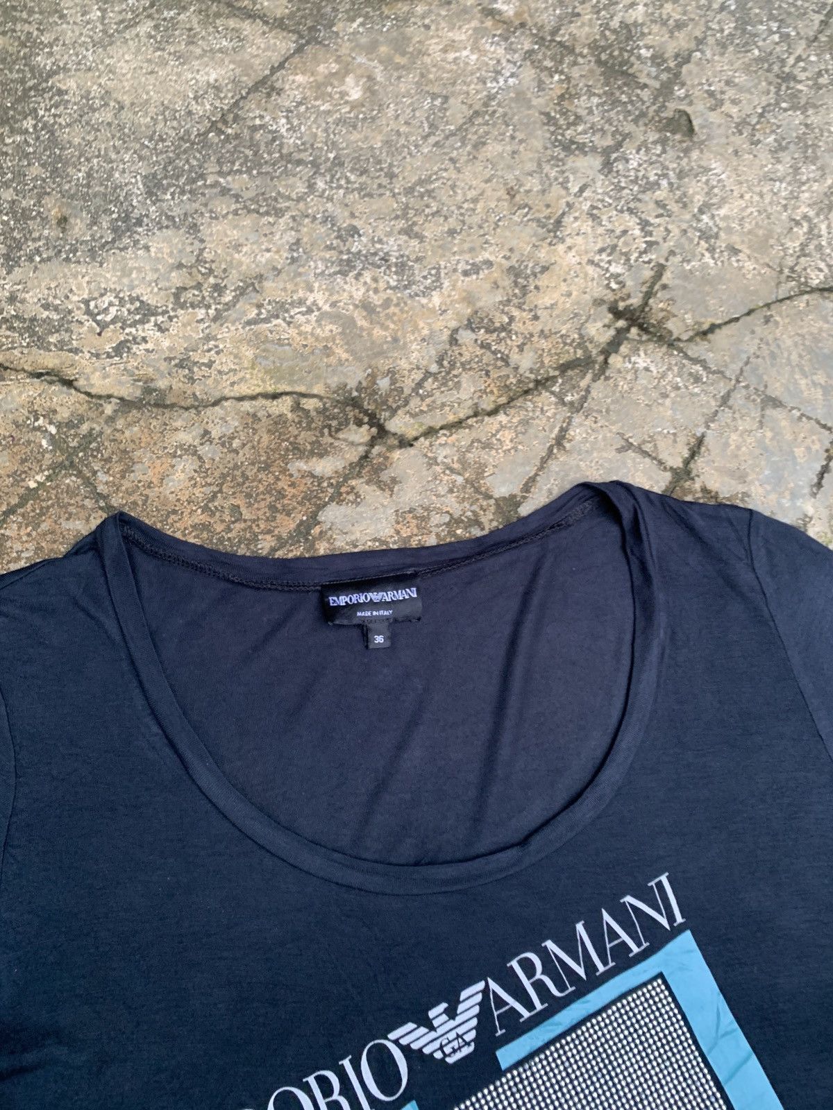 Armani × Emporio Armani × Giorgio Armani Emporio Armani Italy Sparkle Graphic Top Size S / US 4 / IT 40 - 4 Thumbnail