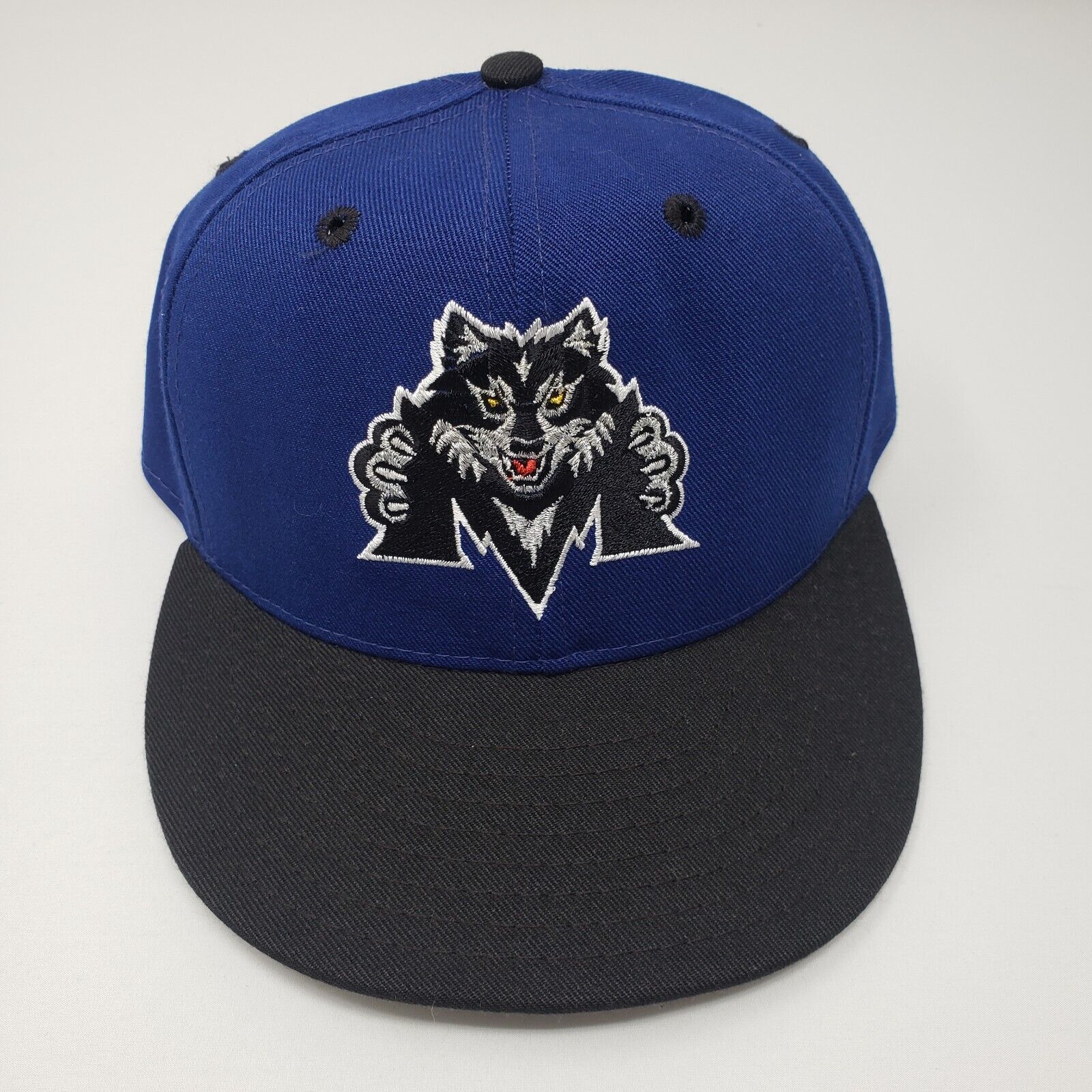 Pro Line Vtg ProLine Madison Black Wolf Fitted Baseball Hat 7 3/8 Size ONE SIZE - 1 Thumbnail