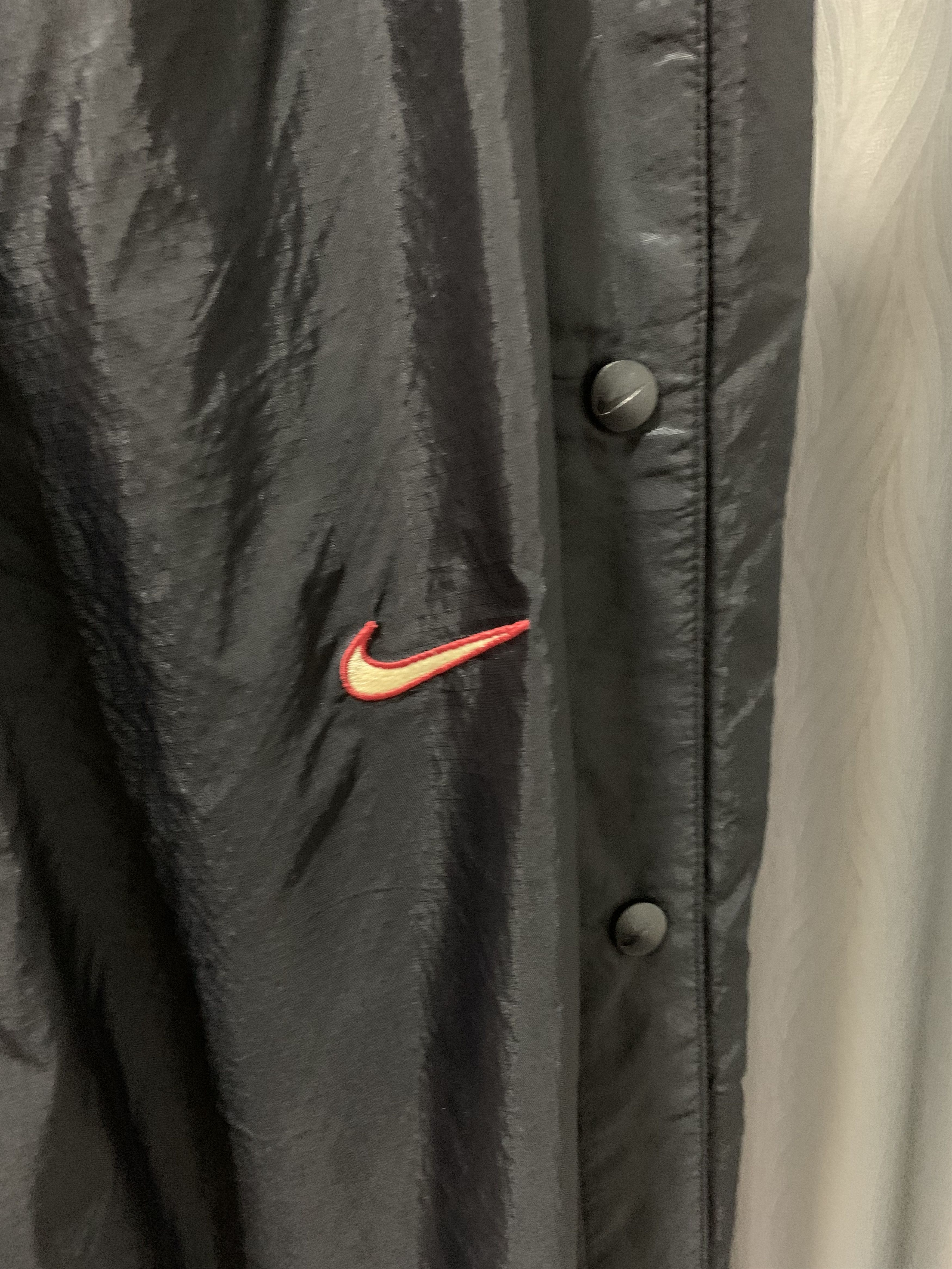 Nike Vintage Nike Swoosh Tearaway Baggy Nylon Track Pants 90s Size US 34 / EU 50 - 5 Thumbnail
