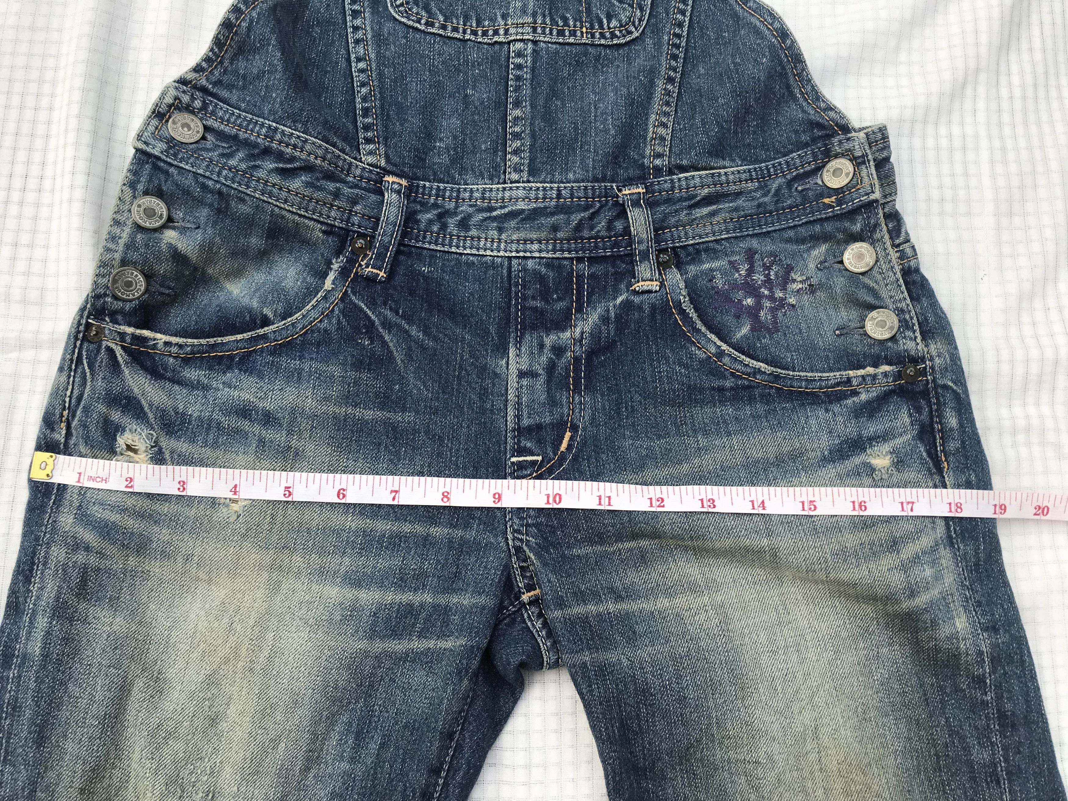 Hysteric Glamour × Japanese Brand (P83) Hysteric Glamour Denim Overall Bib Shorts Sz M Size 30" / US 8 / IT 44 - 17 Thumbnail