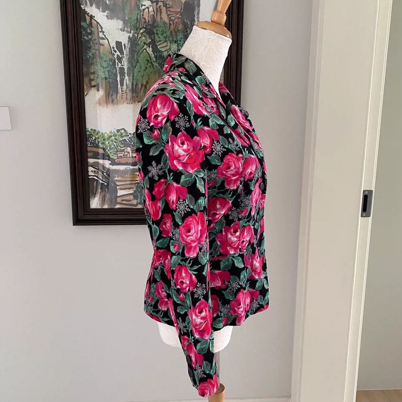 Kenzo KENZO Vintage retro rose snowflake suit jacket Size XS / US 0-2 / IT 36-38 - 4 Thumbnail