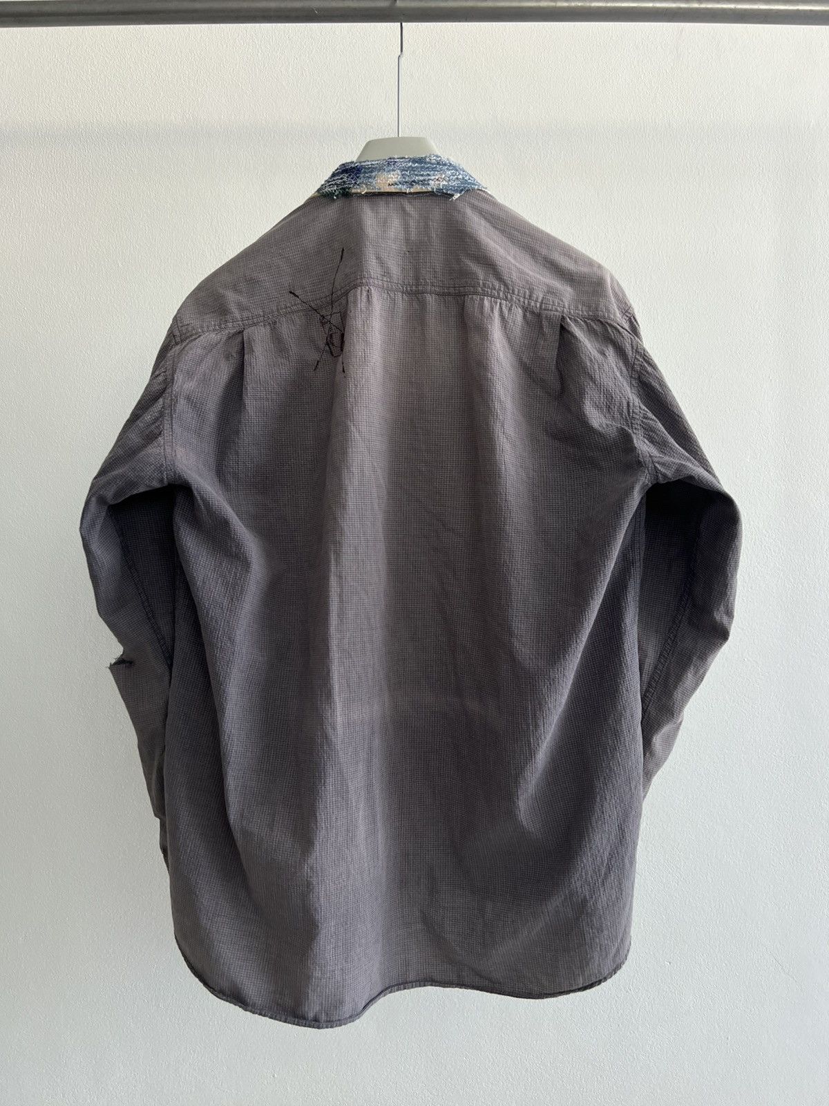 Vintage Thrashed Sashiko Vintage Flannel Shirt Distressed Size US L / EU 52-54 / 3 - 5 Thumbnail