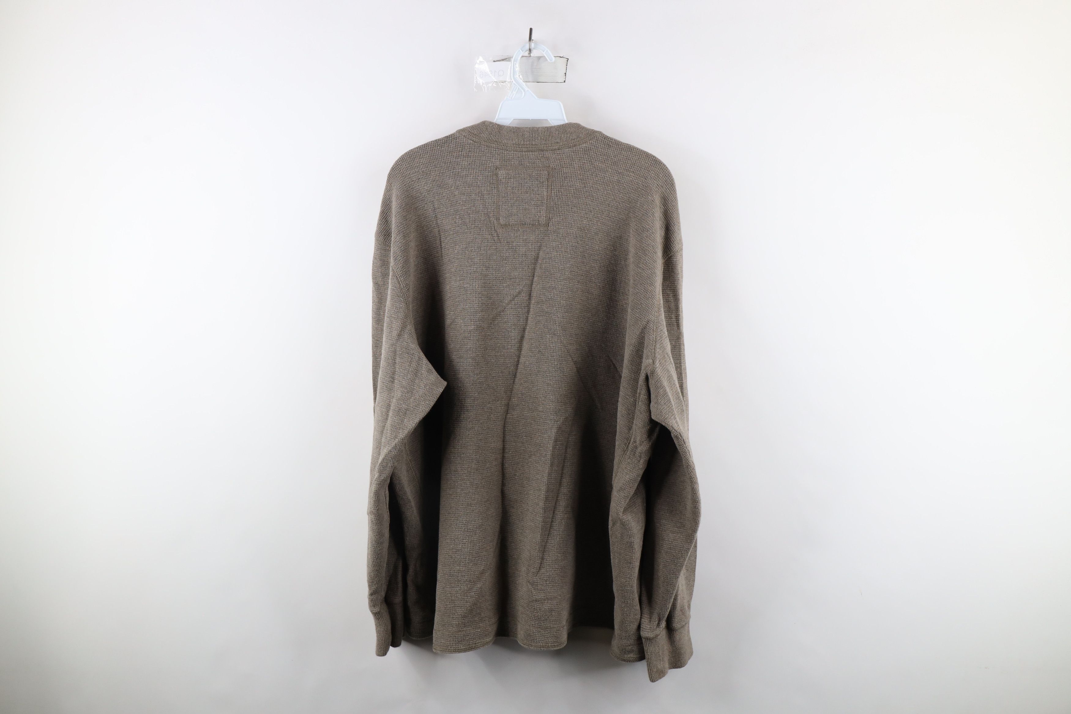 Eddie Bauer × Vintage Vintage Eddie Bauer Heavyweight Waffle Knit Henley T-Shirt Size US XXL / EU 58 / 5 - 6 Thumbnail