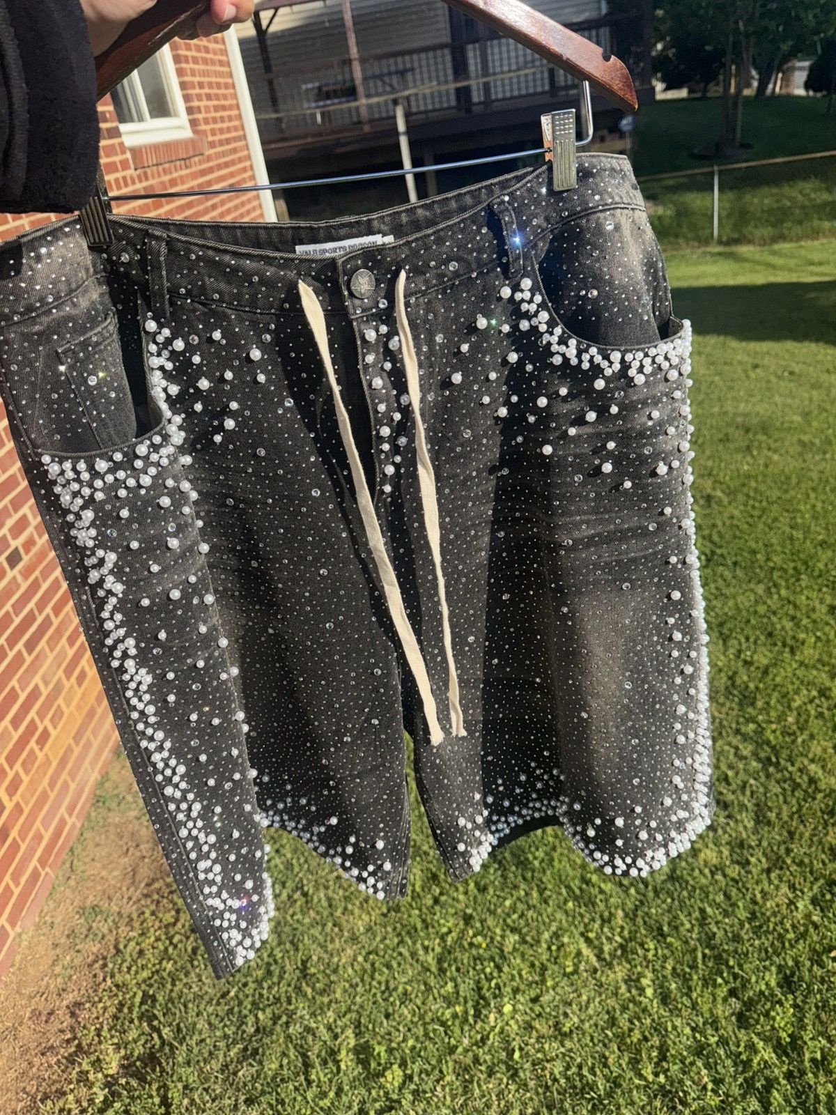 Vale Vale Forever “Rainstorm” Denim Shorts Size US 38 / EU 54 - 1 Thumbnail