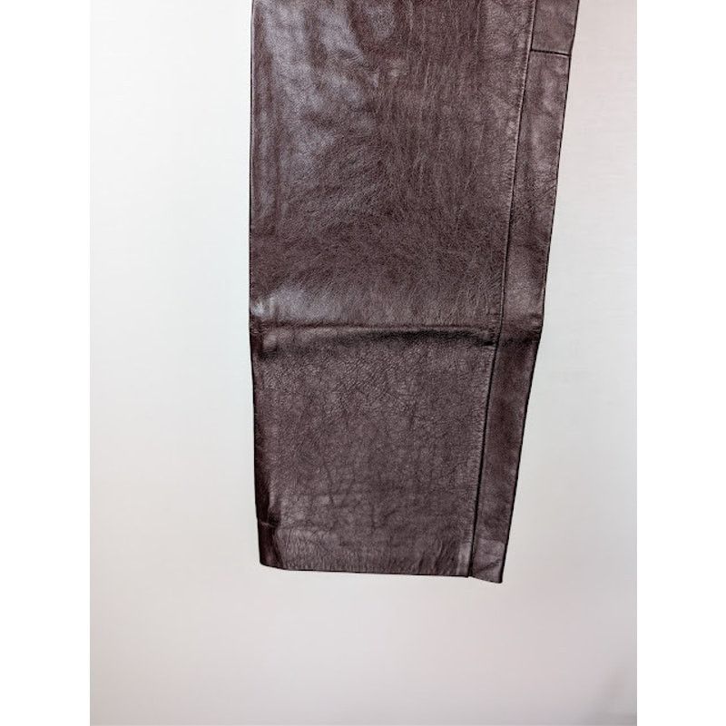 Gucci o1rshd1 Soft Leather Pants in Bordeaux Size US 32 / EU 48 - 9 Thumbnail