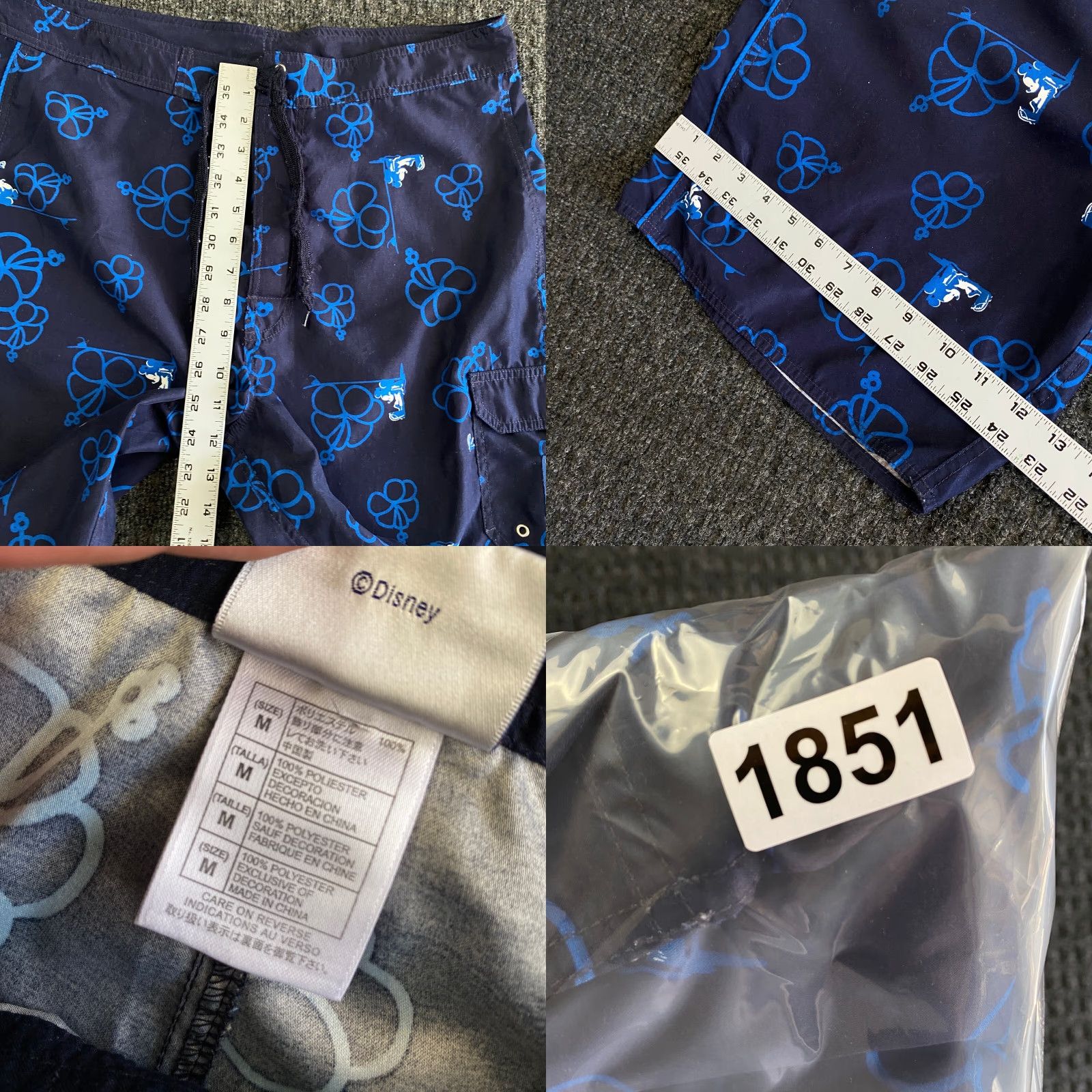 Disney Disney Mickey Mouse Disneyland Resort Swim Trunks Board Shorts M Blue Size US 31 - 8 Thumbnail