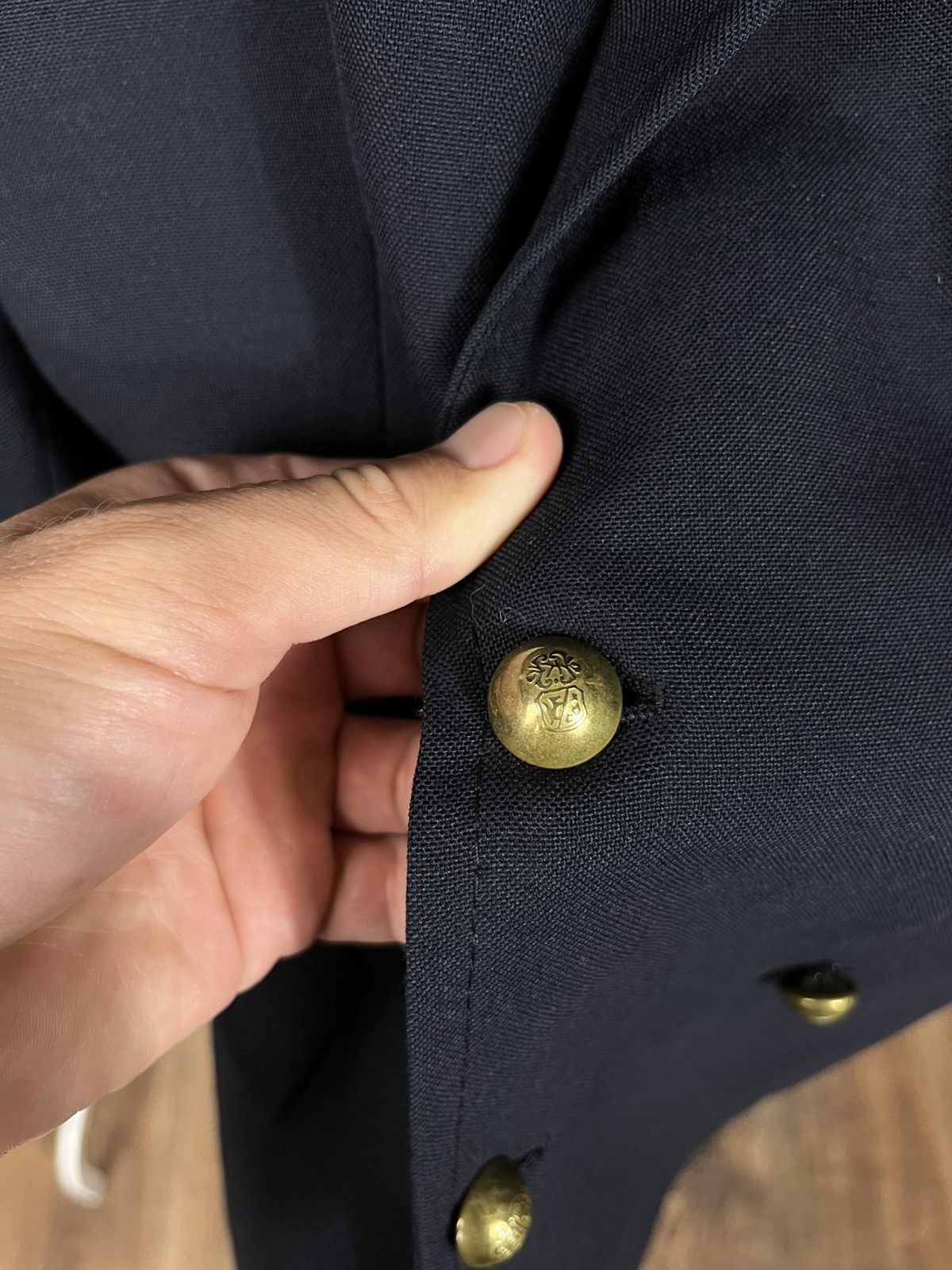 Other Vintage GRFC Bowls Double Breasted Blazer Navy Wool Blend Size 40R - 4 Thumbnail