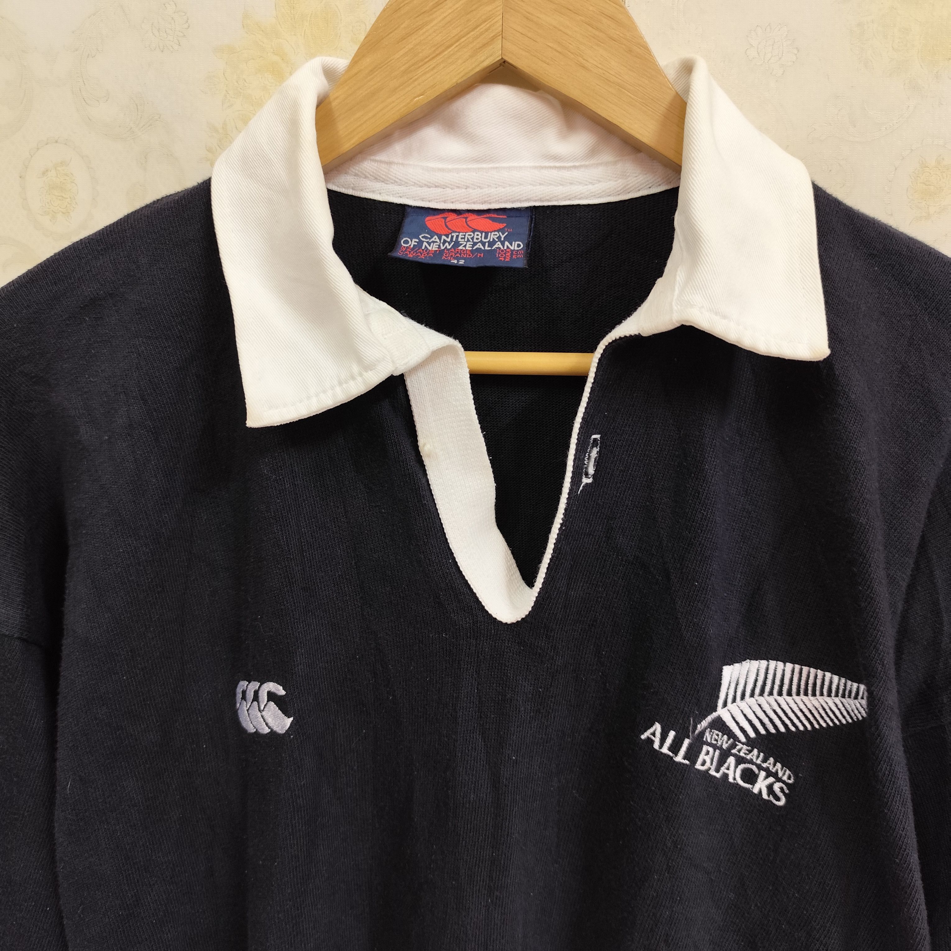All Blacks × Canterbury of New Zealand × Vintage 🇳🇿VTG CANTERBURY MADE IN NEW ZEALAND ALL BLACK TEE Size US L / EU 52-54 / 3 - 4 Thumbnail