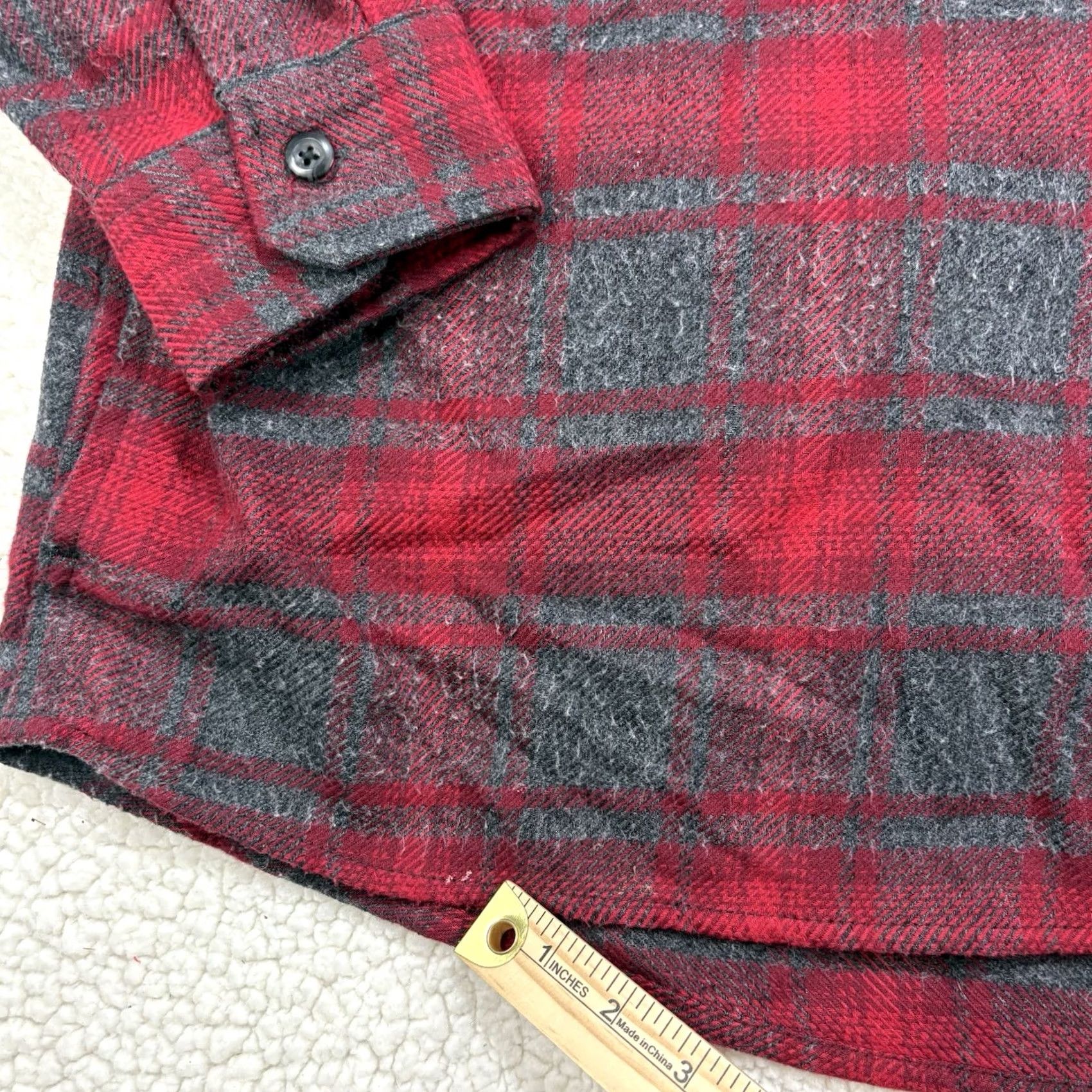 Orvis Orvis Shirt Jacket Mens 2XL Red Plaid Heavyweight Flannel Shacket Button-Up Cotton Western Size US XXL / EU 58 / 5 - 4 Thumbnail